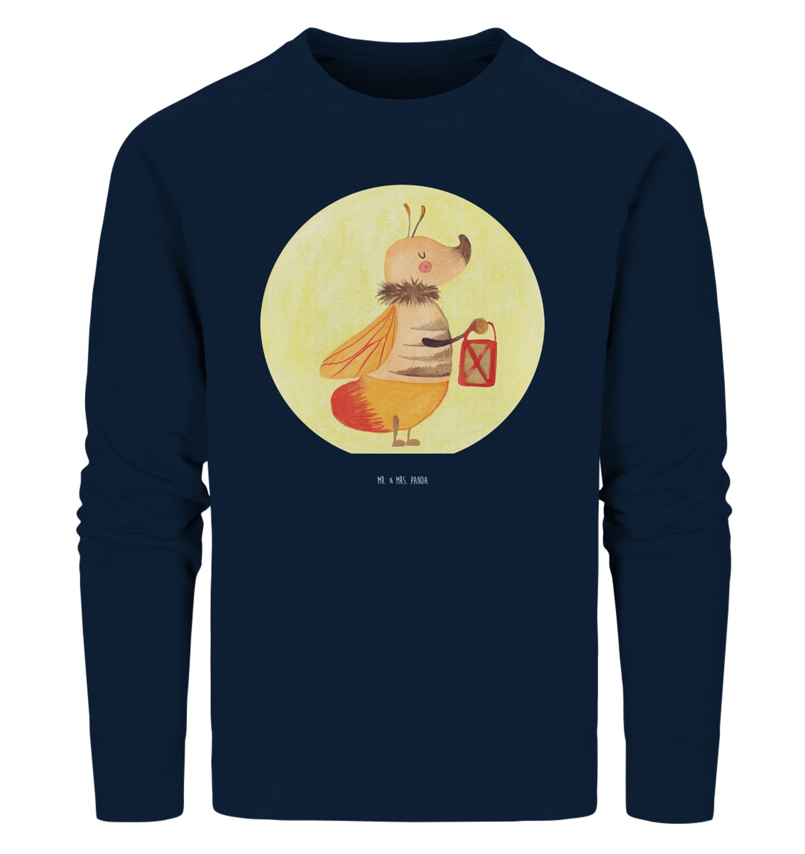 Longpullover Glühwürmchen Größe M - French Navy - Geschenk, Pullover Männer, Sweat
