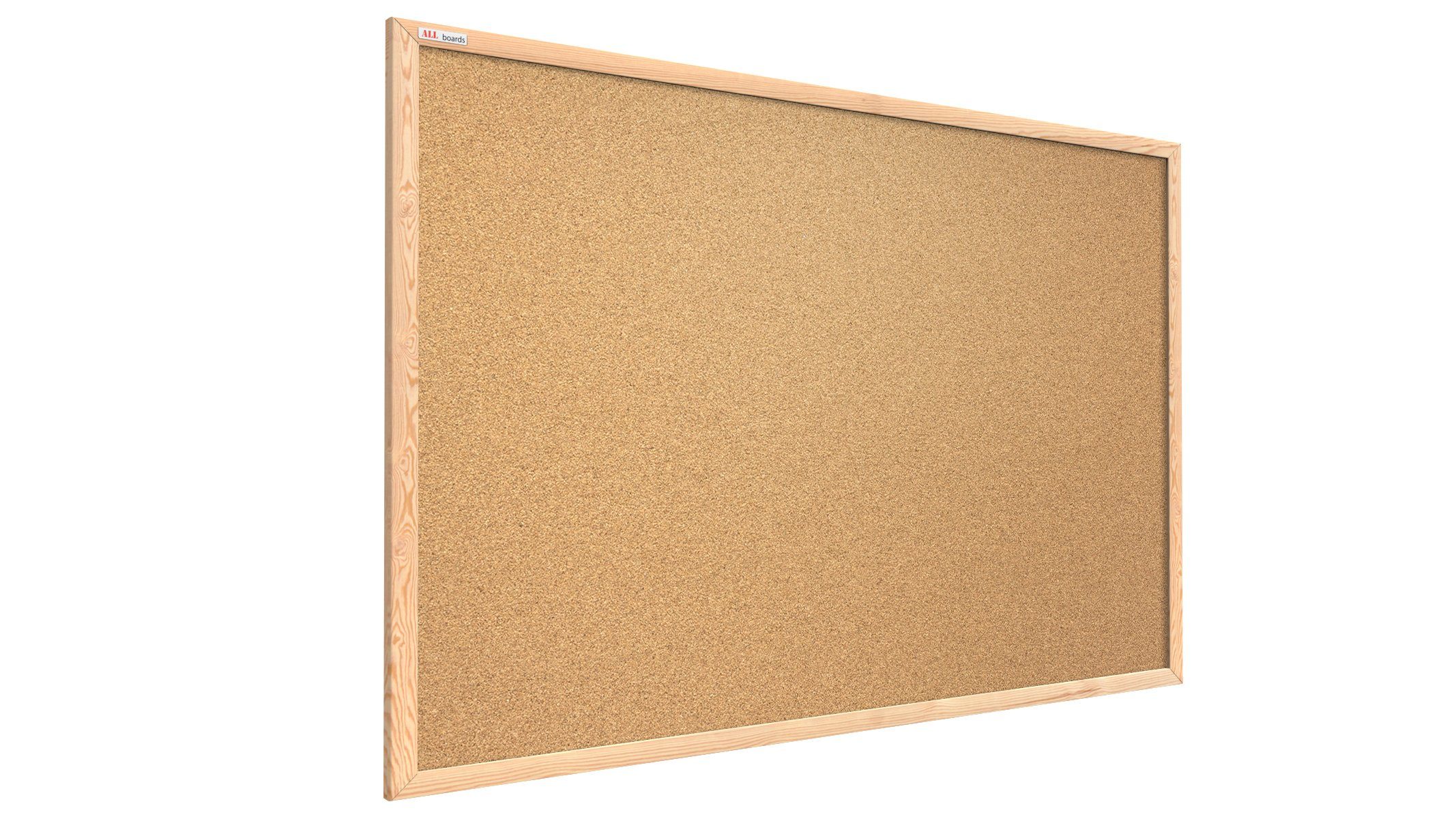 ALLboards Memoboard ALLboards Pinnwand mit Holz Rahmen Korktafel Korkwand