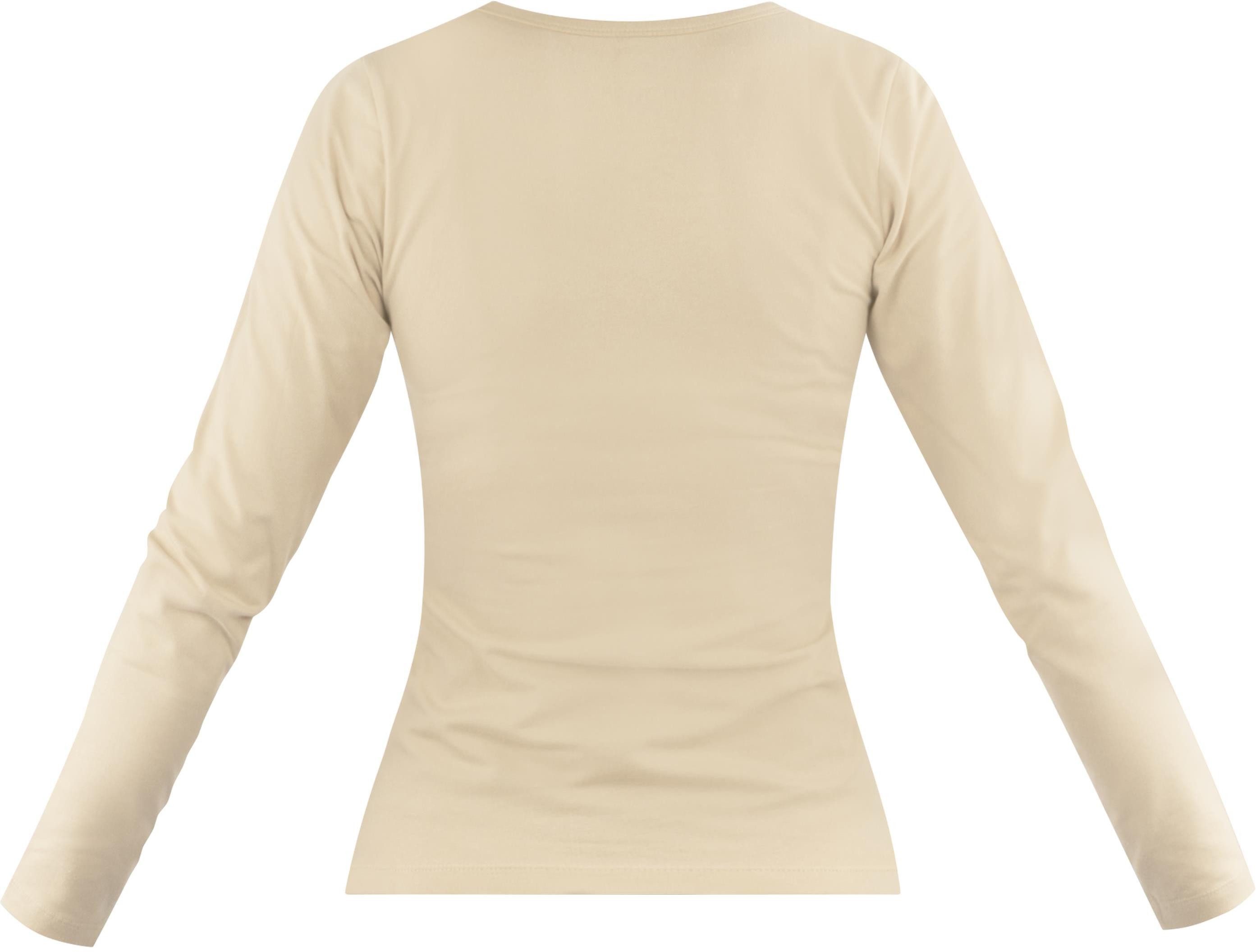 Janice Langarmshirt 3 x Damen Langarmshirt Nimes Figurbetonter Pullover aus Baumwolle – Bild 4 von 5