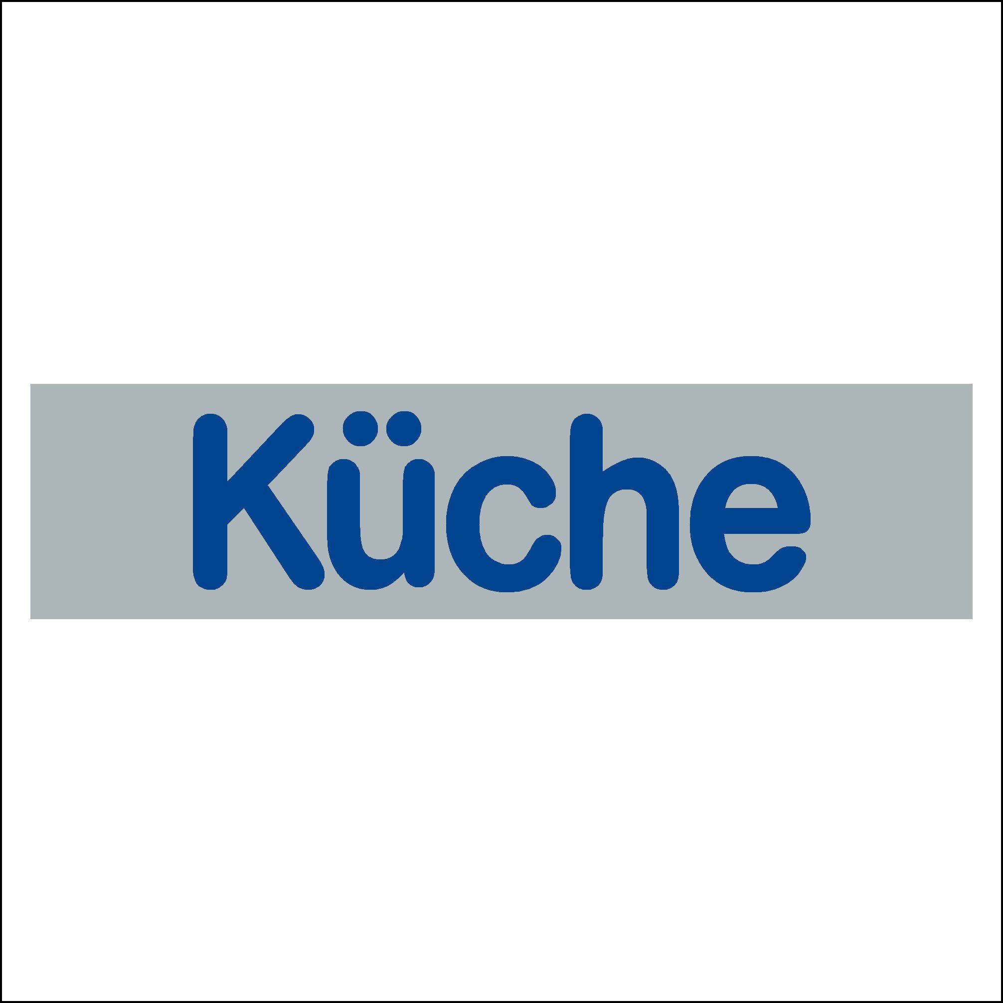 Wichelhaus Hinweisschild Küche Schild selbstklebend, 16x4 cm