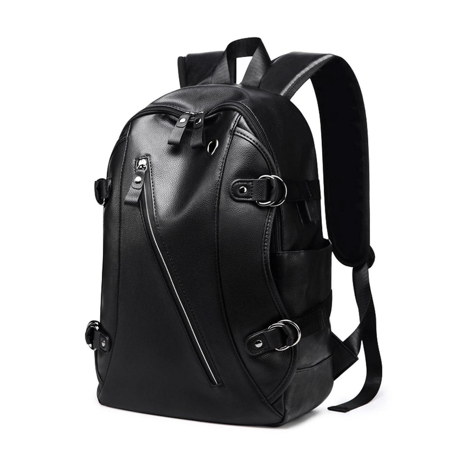 LuxusKollektion Schulrucksack Rucksack wasserdicht PU Schwarz