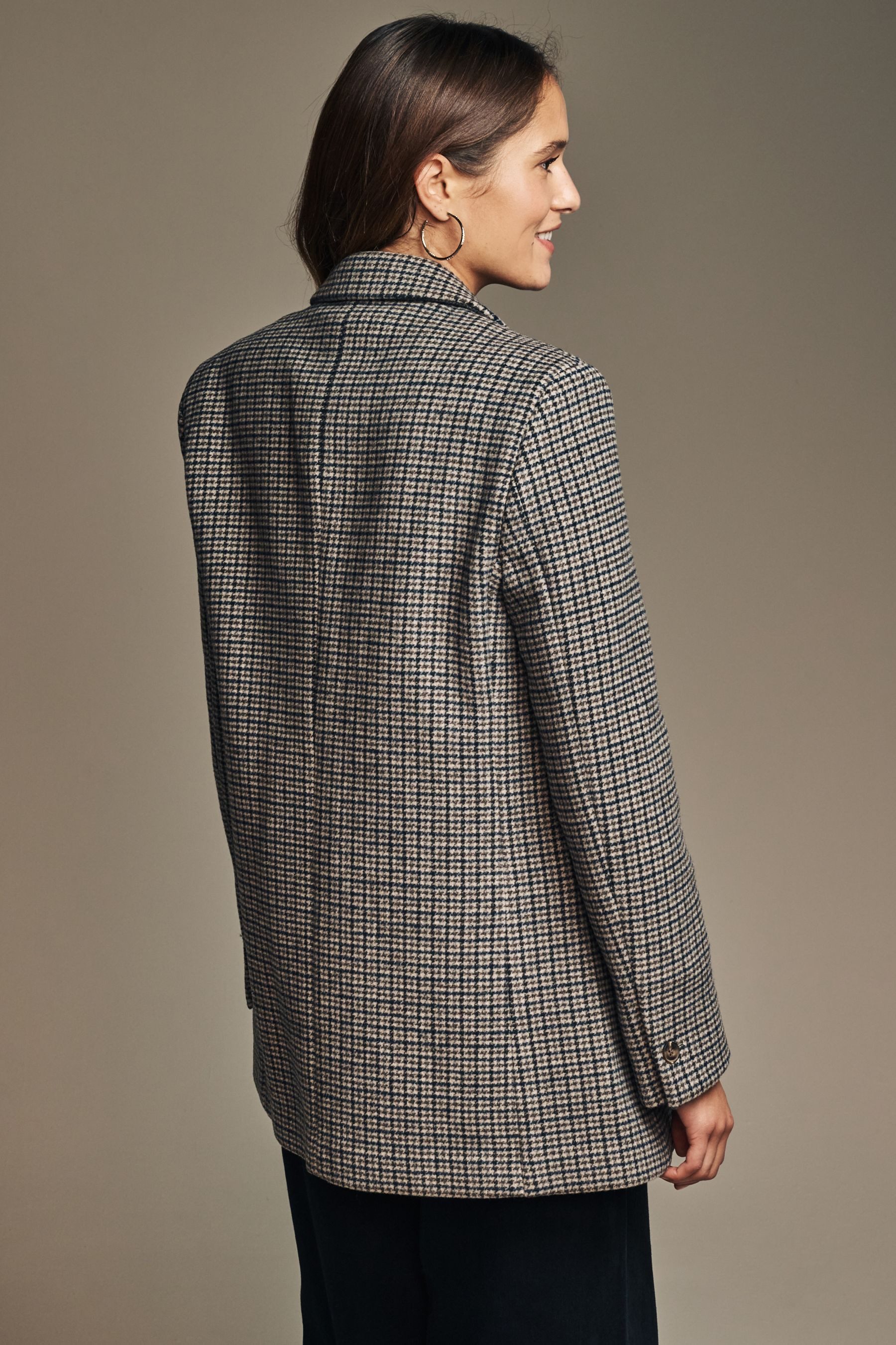 LAURA ASHLEY Jackenblazer Laura Ashley Wollblazer mit Hahnentrittmuster (1- günstig online kaufen