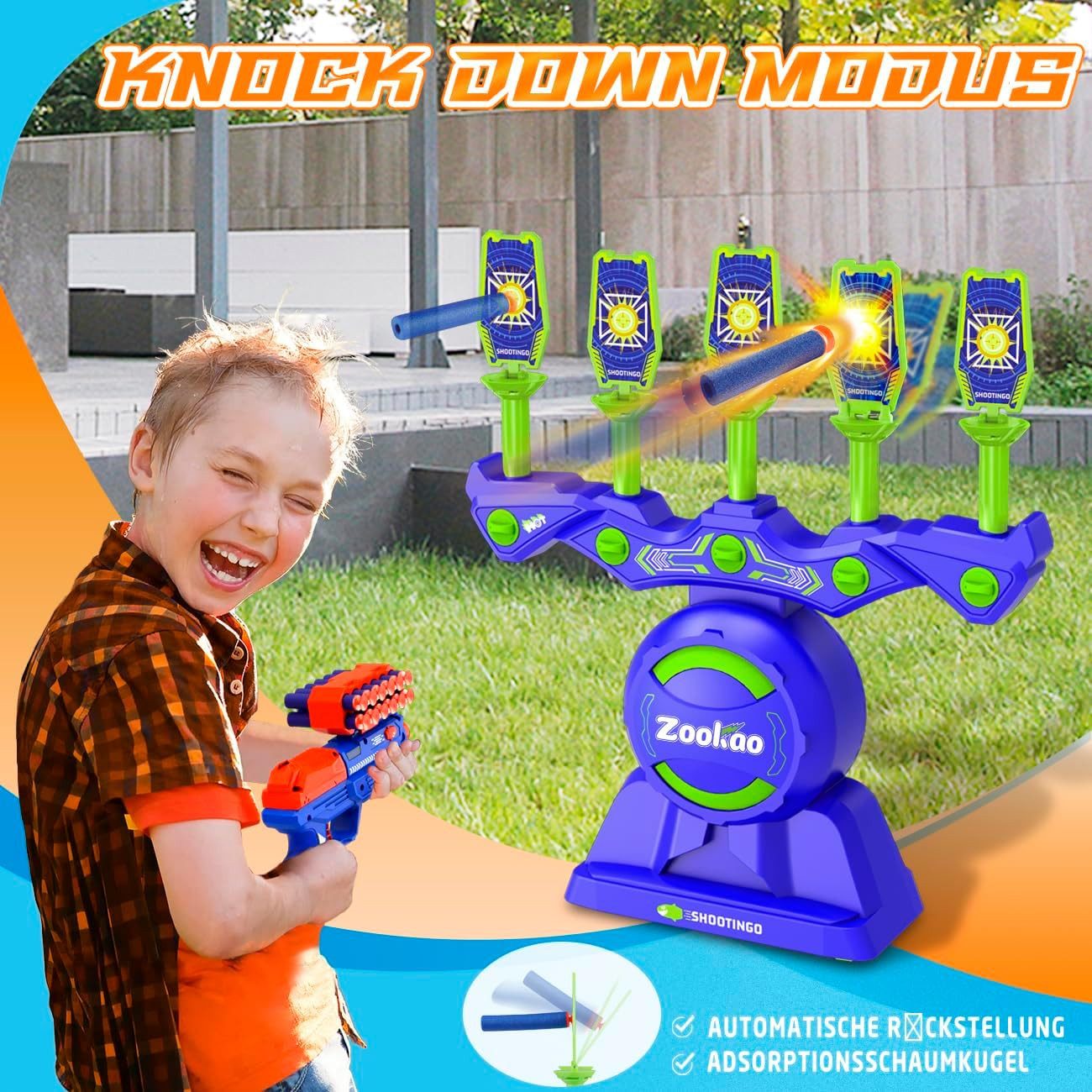 Rolipo Blaster Hover Spielzeug Pistole für Nerf Gun Zielscheibe, Ab 6-12 Jahre Junge, Weihnachten Geburtstags Geschenke - Indoor & Outdoor Spiele für Kinder