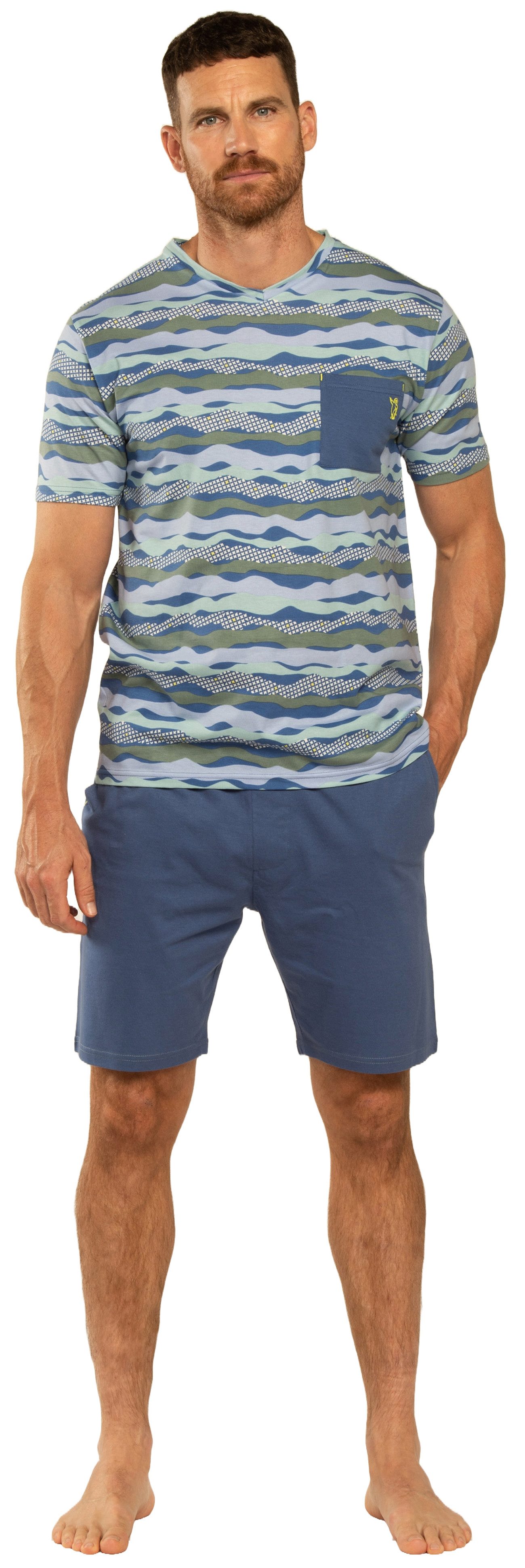 Eskimo Schlafanzug Herren Schlafanzug Shorty (2 tlg) Modisches Design günstig online kaufen