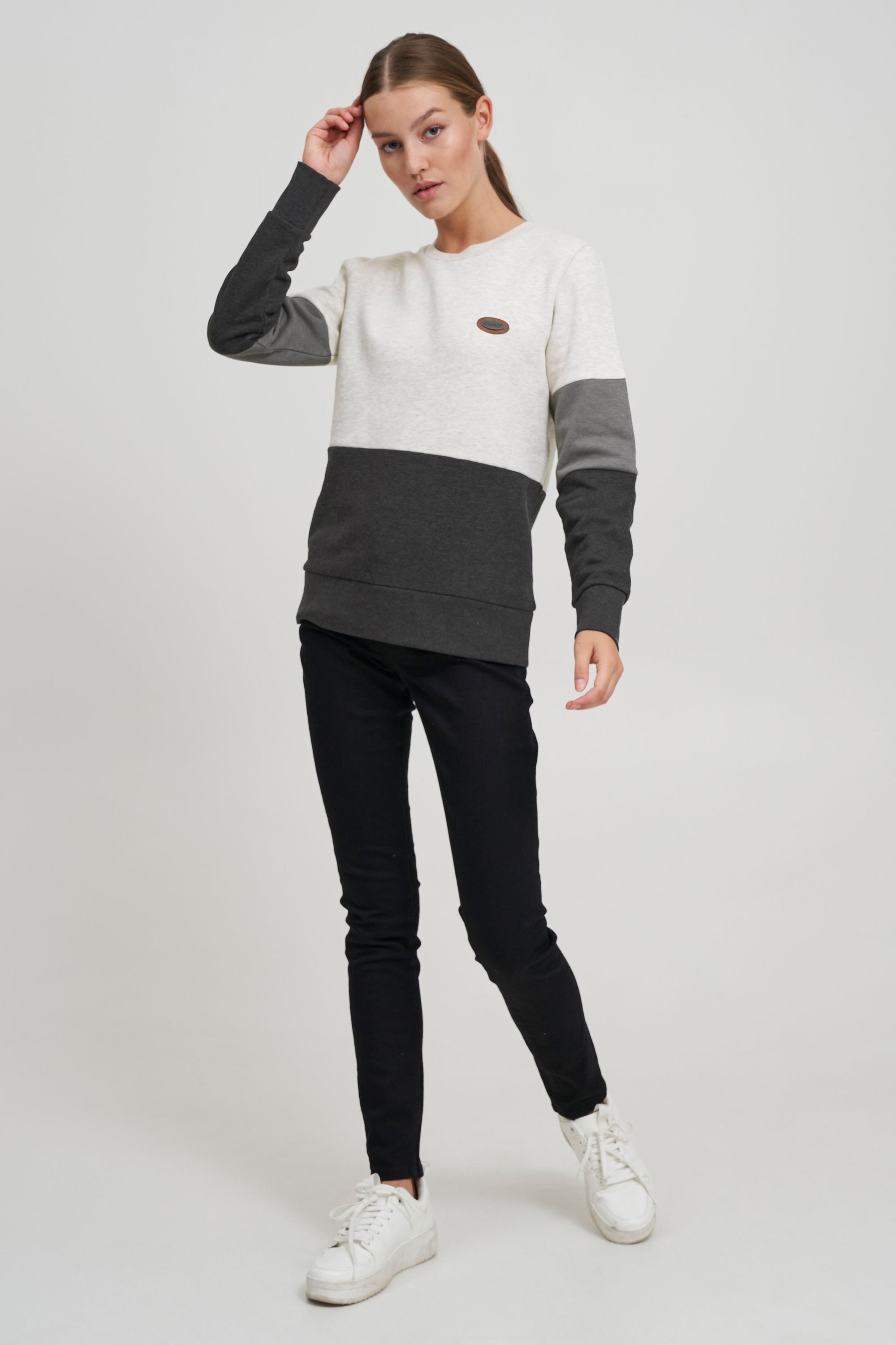 OXMO Sweatshirt OXTrine Modisches Sweatshirt im Colorblock-Design günstig online kaufen