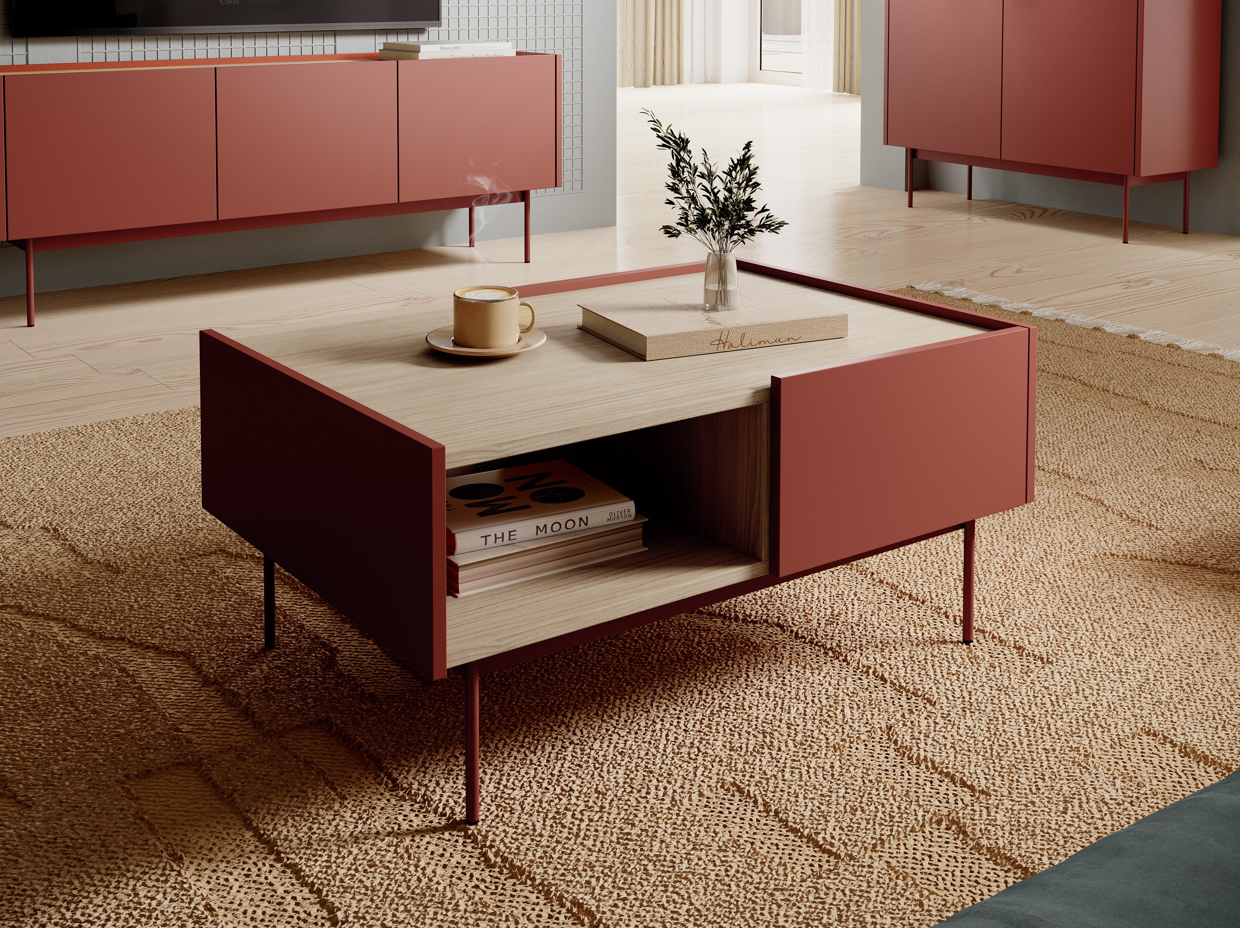 yourhouse24 Couchtisch Color L-97 Kaschmir/Ziegel günstig online kaufen
