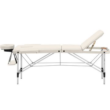 Physa Massageliege Massageliege klappbar Massagebank Massagetisch Holzrahmen 180 kg beige