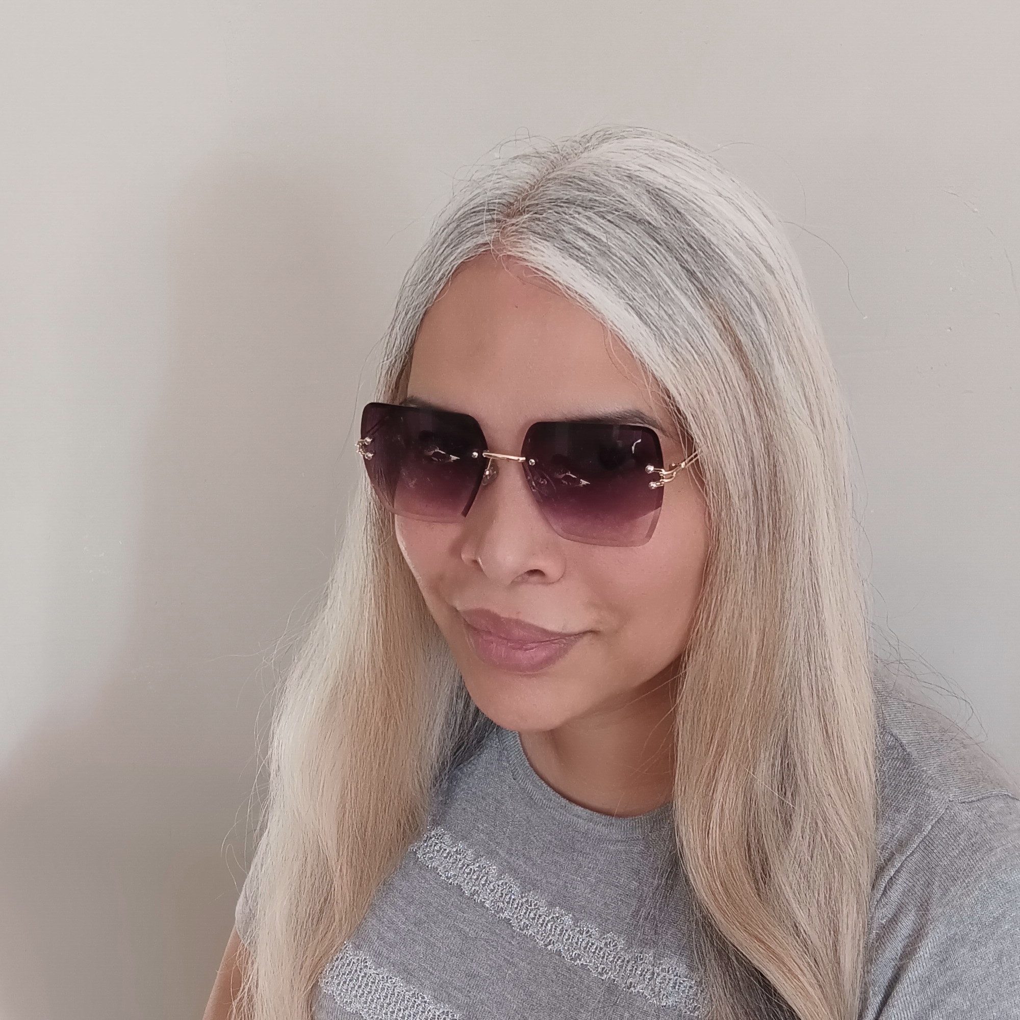 Vaccari-design Sonnenbrille (Elegante Designer Brille in Gold mit Hardcase) Gläser mit Facettenschliff in Schwarz Grau Verlaufsgetönt