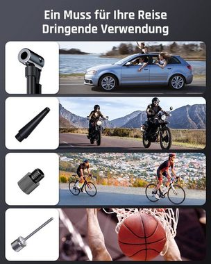 autolock Akku-Luftpumpe Elektrische Luftpumpe 150PSI Tragbar Fahrradpumpe, mit Digital LCD LED Licht Mini Digitale Luftpumpe für Auto