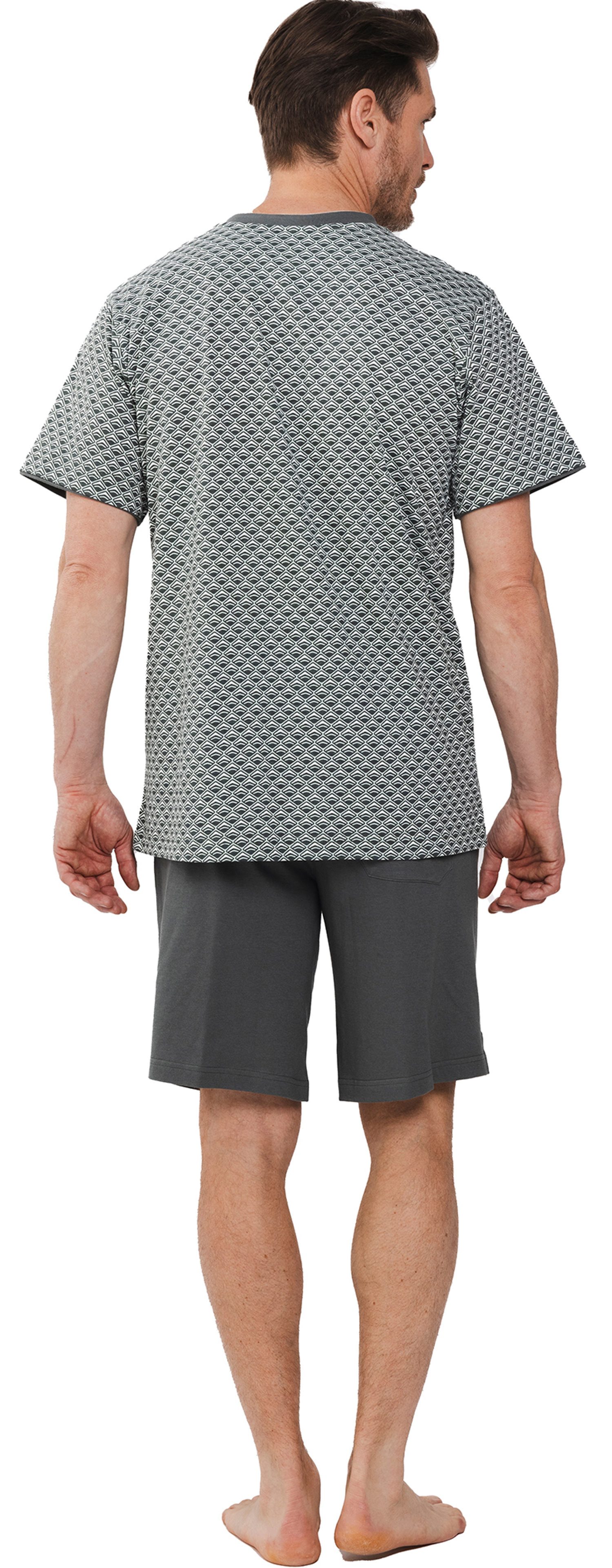 Pastunette Shorty Modischer Herren Pyjama kurz (2 tlg) Baumwolle