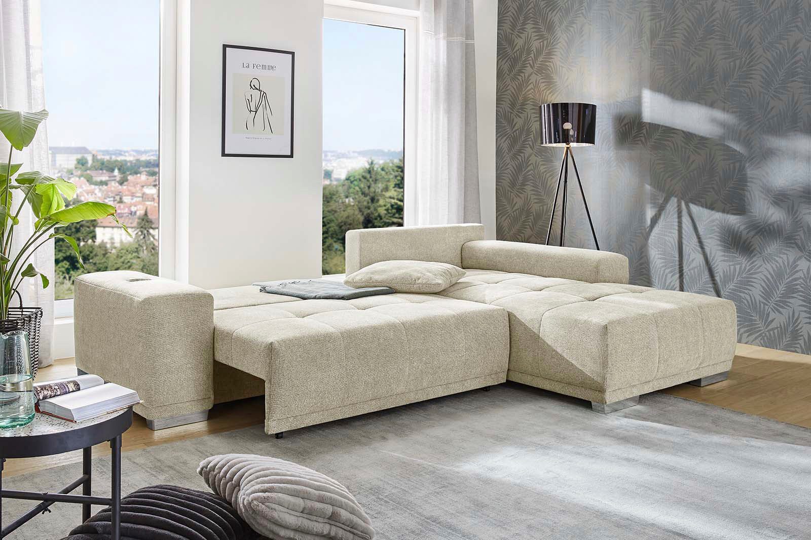 Jockenhöfer Gruppe Ecksofa Luciano L-Form mit induktiver Lademöglichkeit, U günstig online kaufen