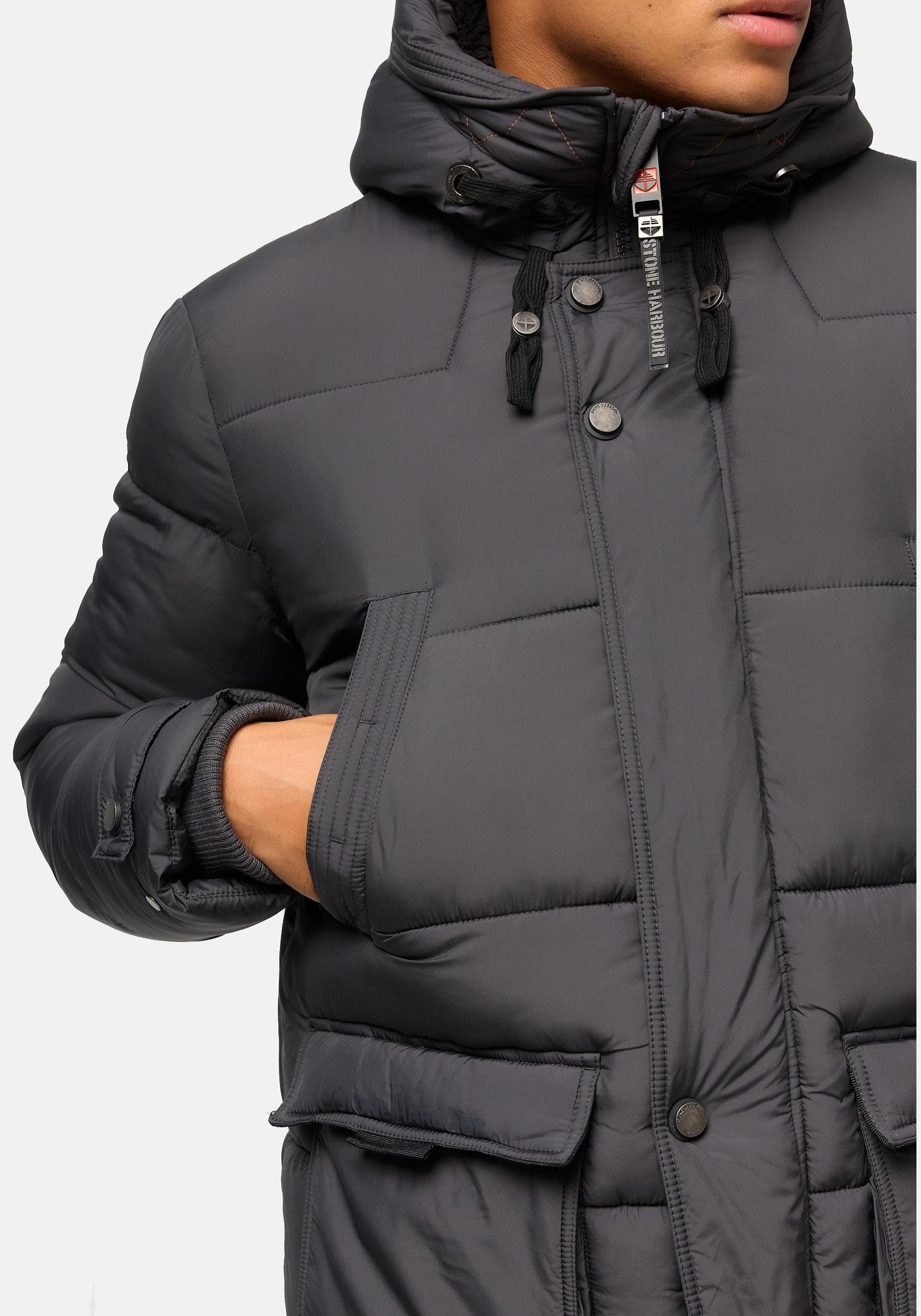 Stone Harbour Wintermantel Beviis Warmer Winter Steppmantel mit coolen Details