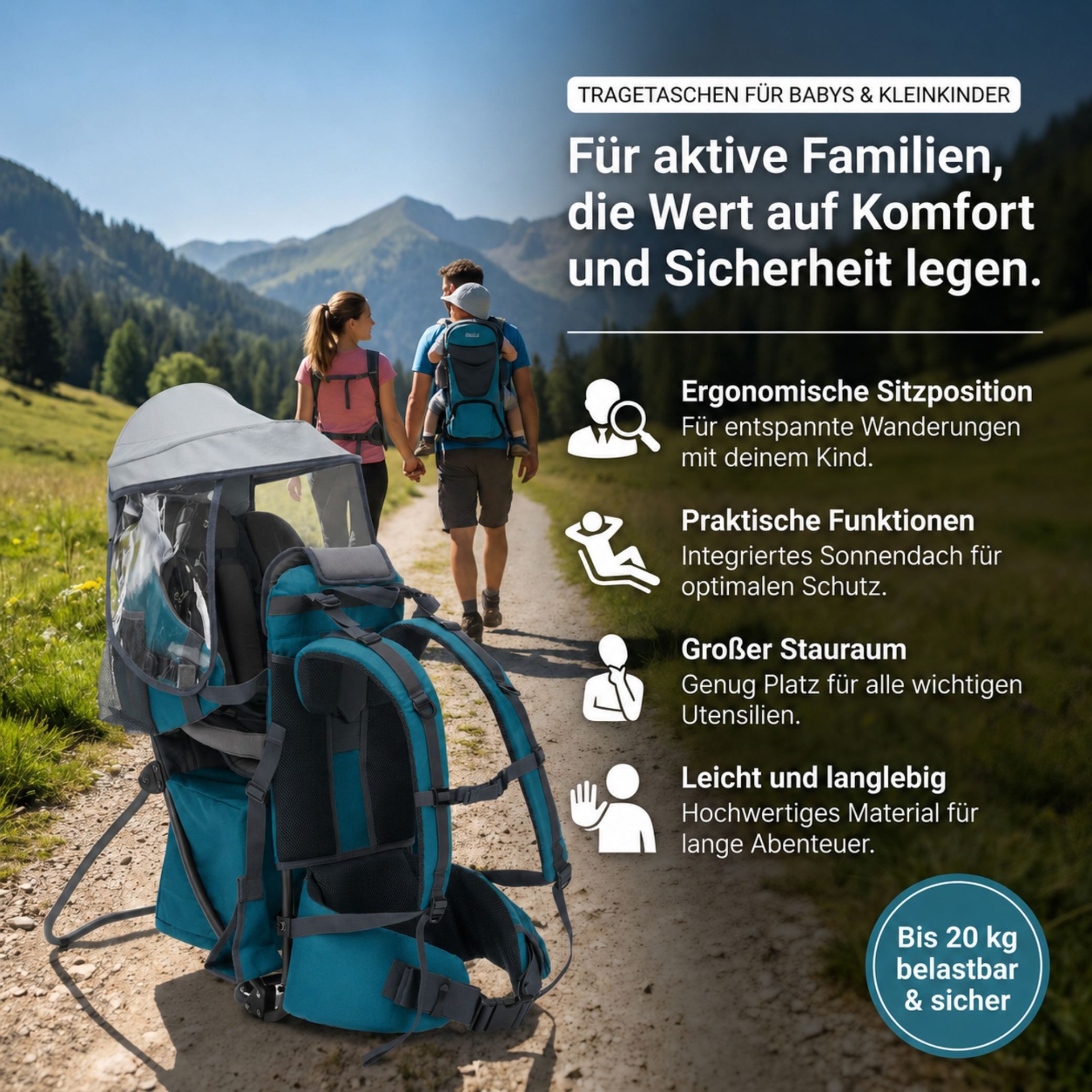 Fillikid Bauchtrage Rückentrage Explorer Elite Exklusiv