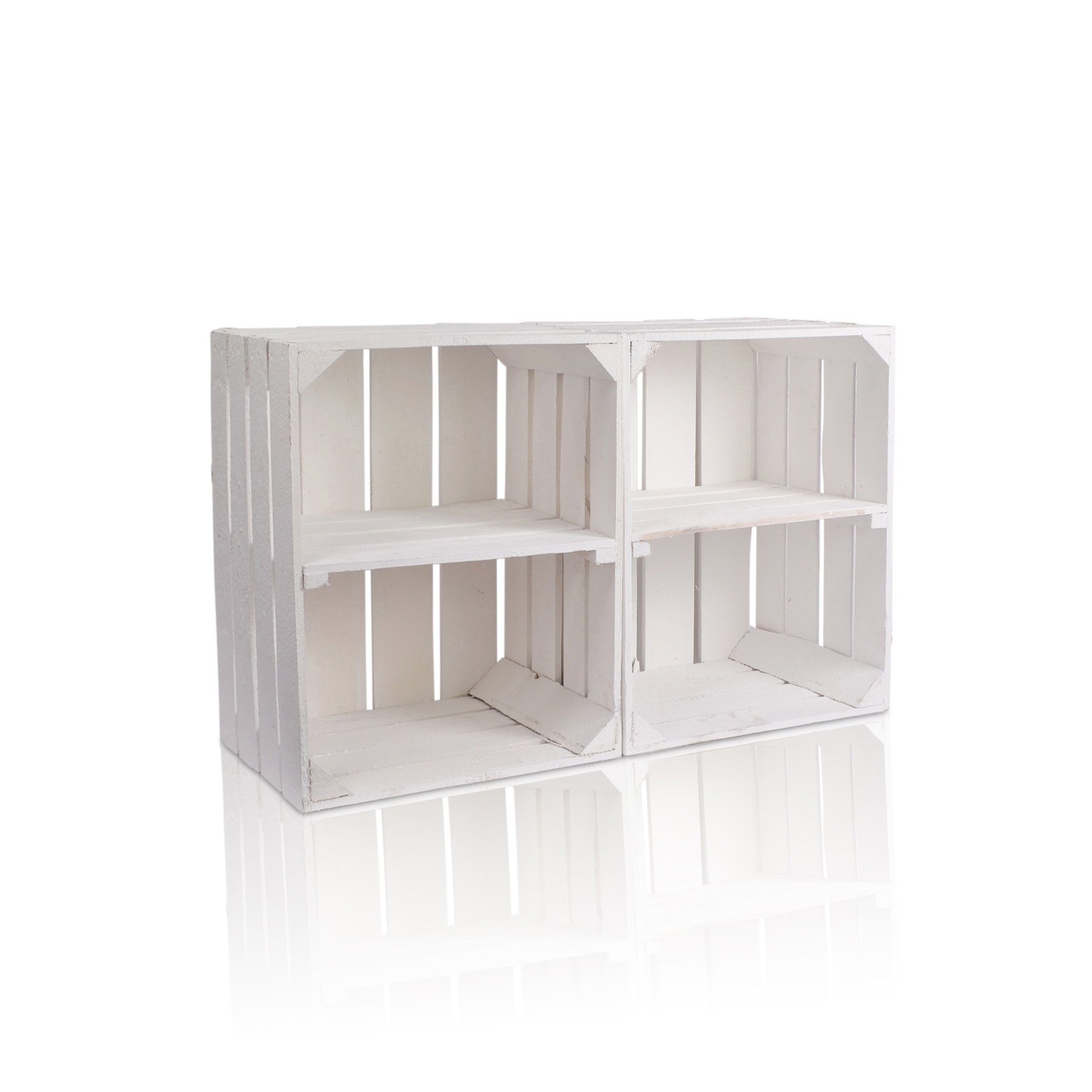CHICCIE Holzkiste Kurzes Regal Weiß 50x40x30cm günstig online kaufen