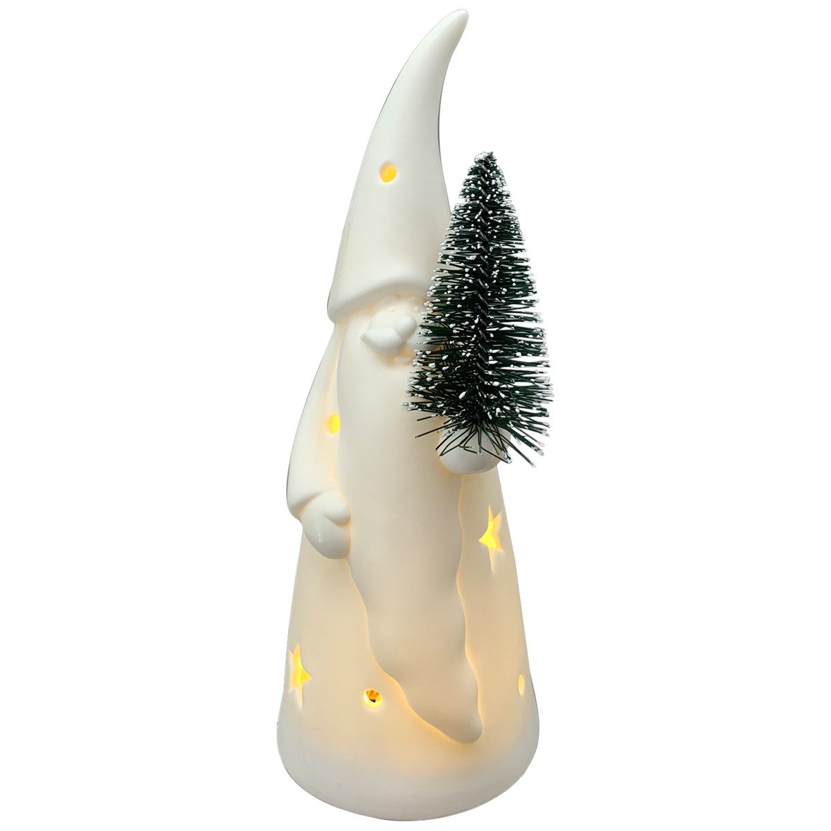 matches21 HOME & HOBBY Dekofigur Dekofiguren LED Weihnachtsmänner weiß mit günstig online kaufen