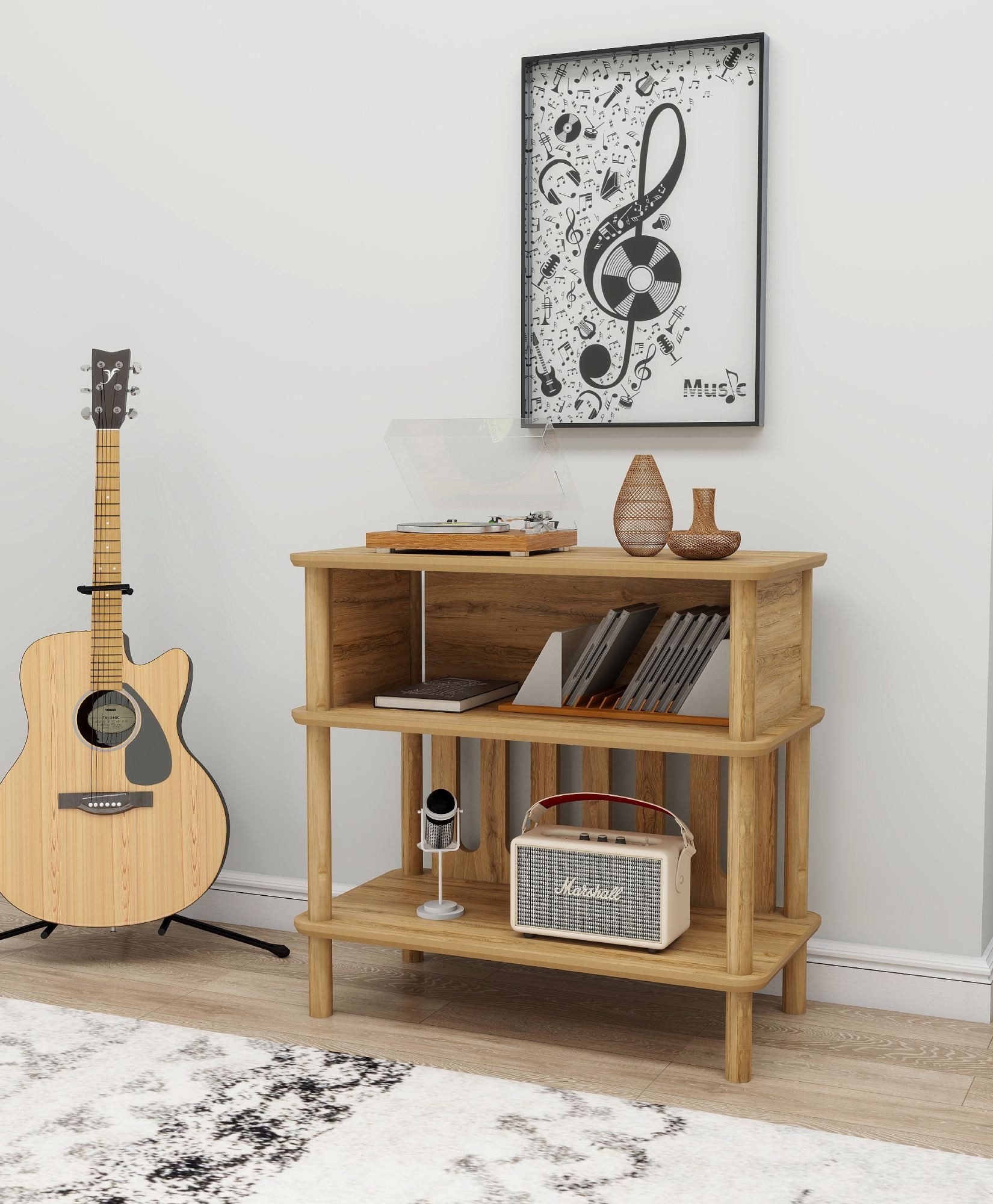 Skye Decor Beistelltisch Forte (1-St., 1 Tisch), mit Holzbeinen