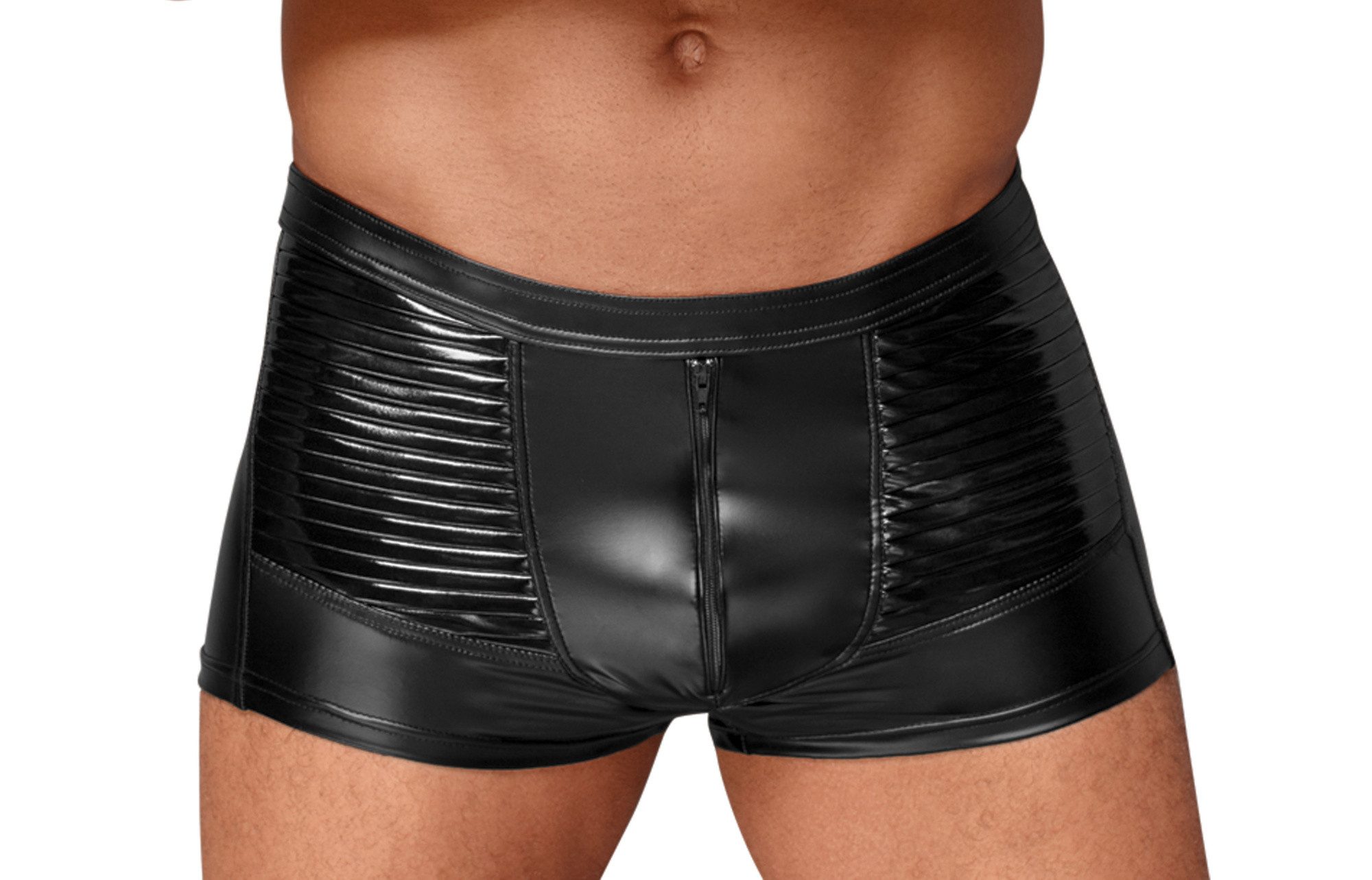 Shorts Erotischer Herren wetlook Shorts Zierfalten Gogo Clubwear Hose kurz