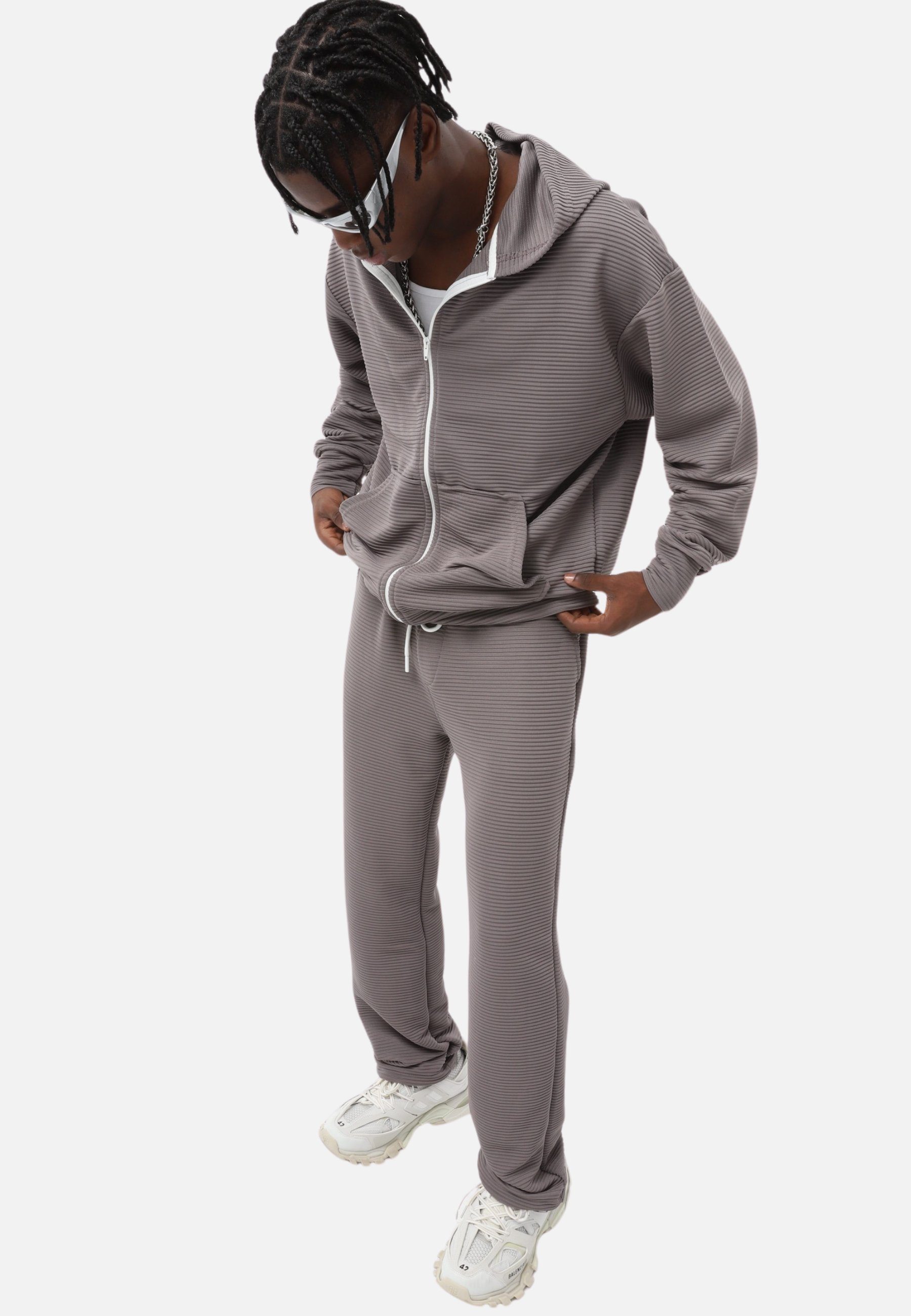 COFI Casuals Trainingsanzug Zweiteiler Herren Trainingsanzug Jogginganzug Set mit Reißverschluss