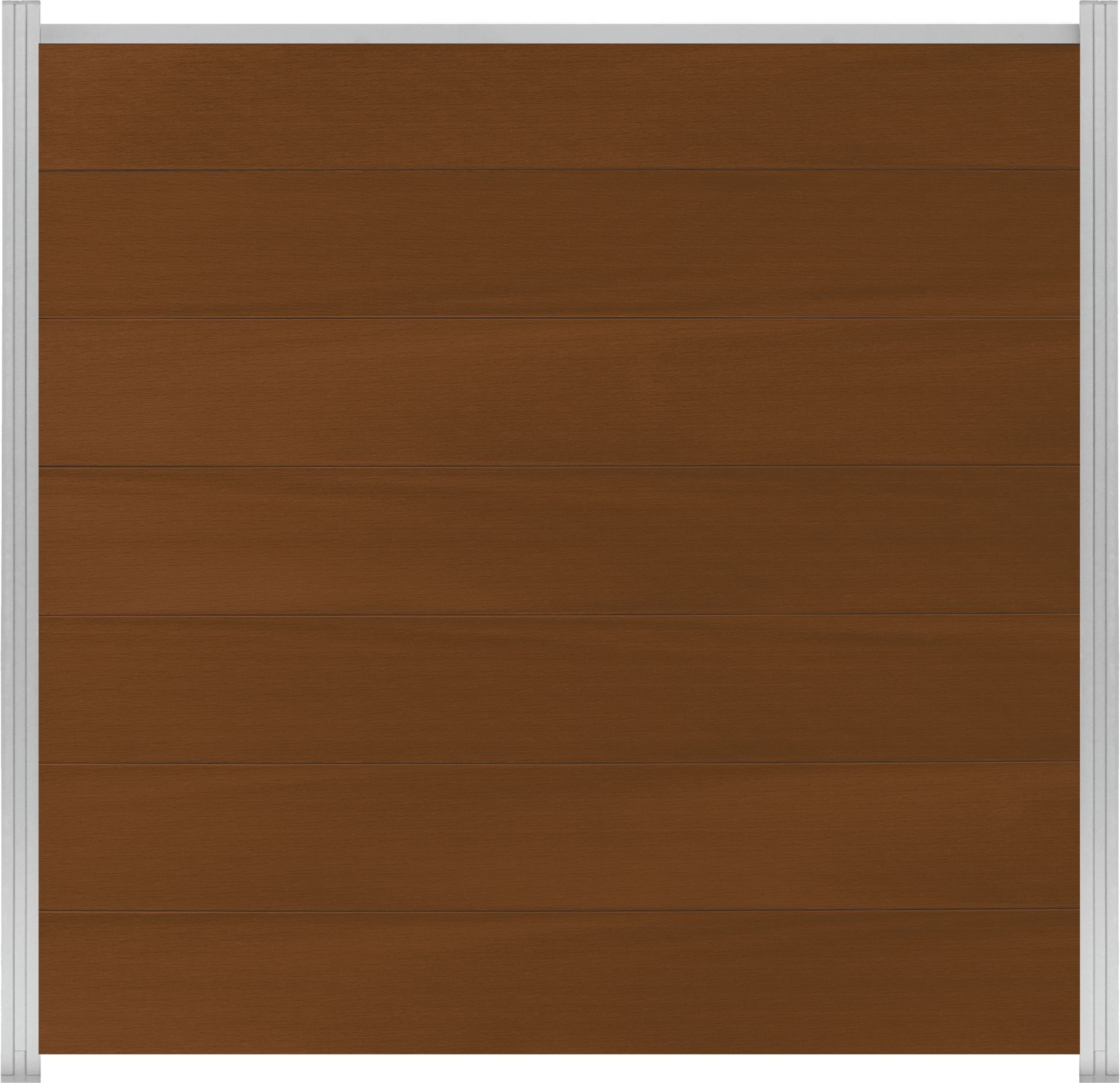 GartenLand Zaun Ameland Co-extrudiert WPC ca. 180x180 cm, (Set, Ohne Pfosten, Ohne Abschlussleiste), Co-extrudiert, Ipe