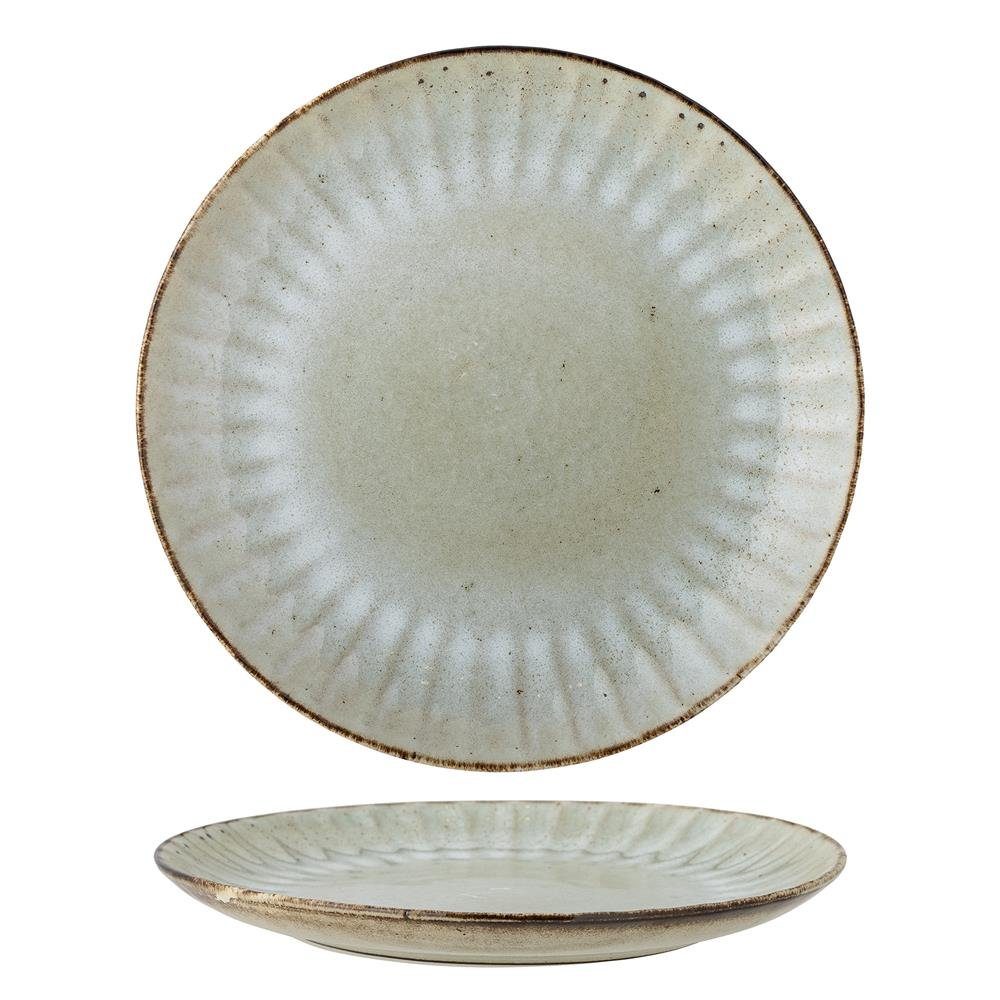 Bloomingville Тарелки Fleur, Natur Steingut 27x2,5cm großer Тарелка обеденная dänisches Design