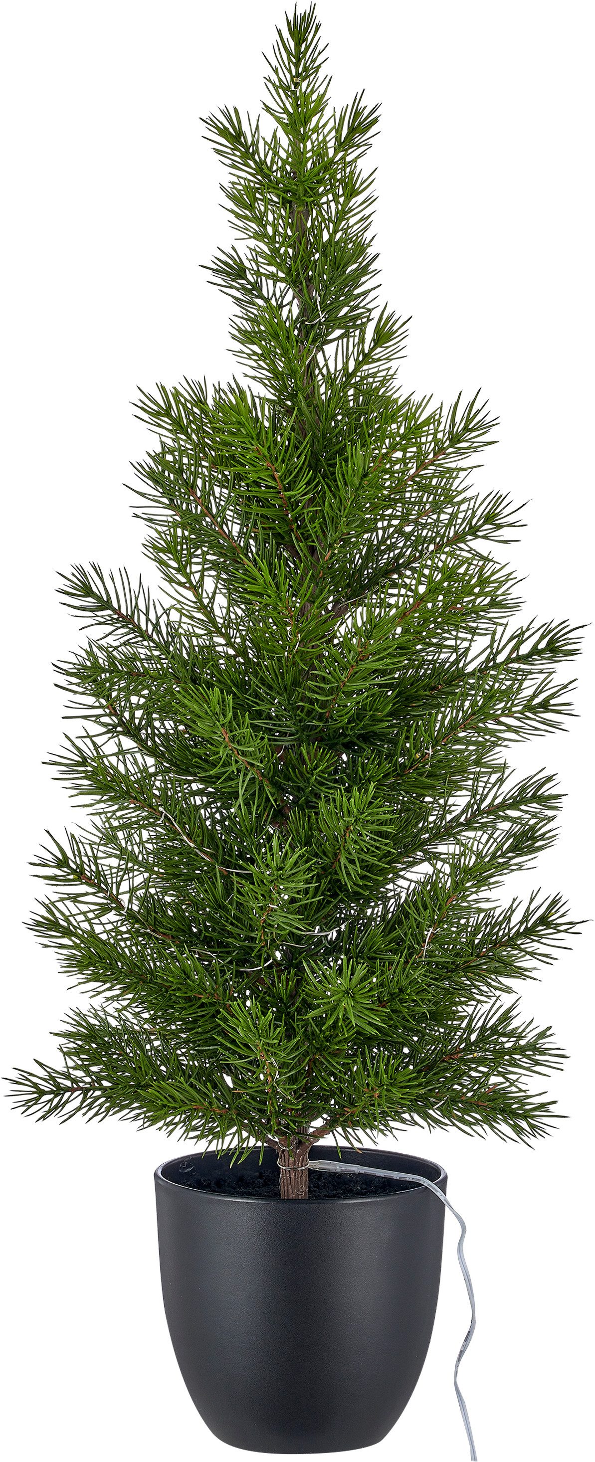 OTTO home Künstlicher Weihnachtsbaum Tannenbäumchen im Topf, 52 oder 68cm hoch, mit LED-Beleuchtung und Timer Funktion – Bild 2 von 3