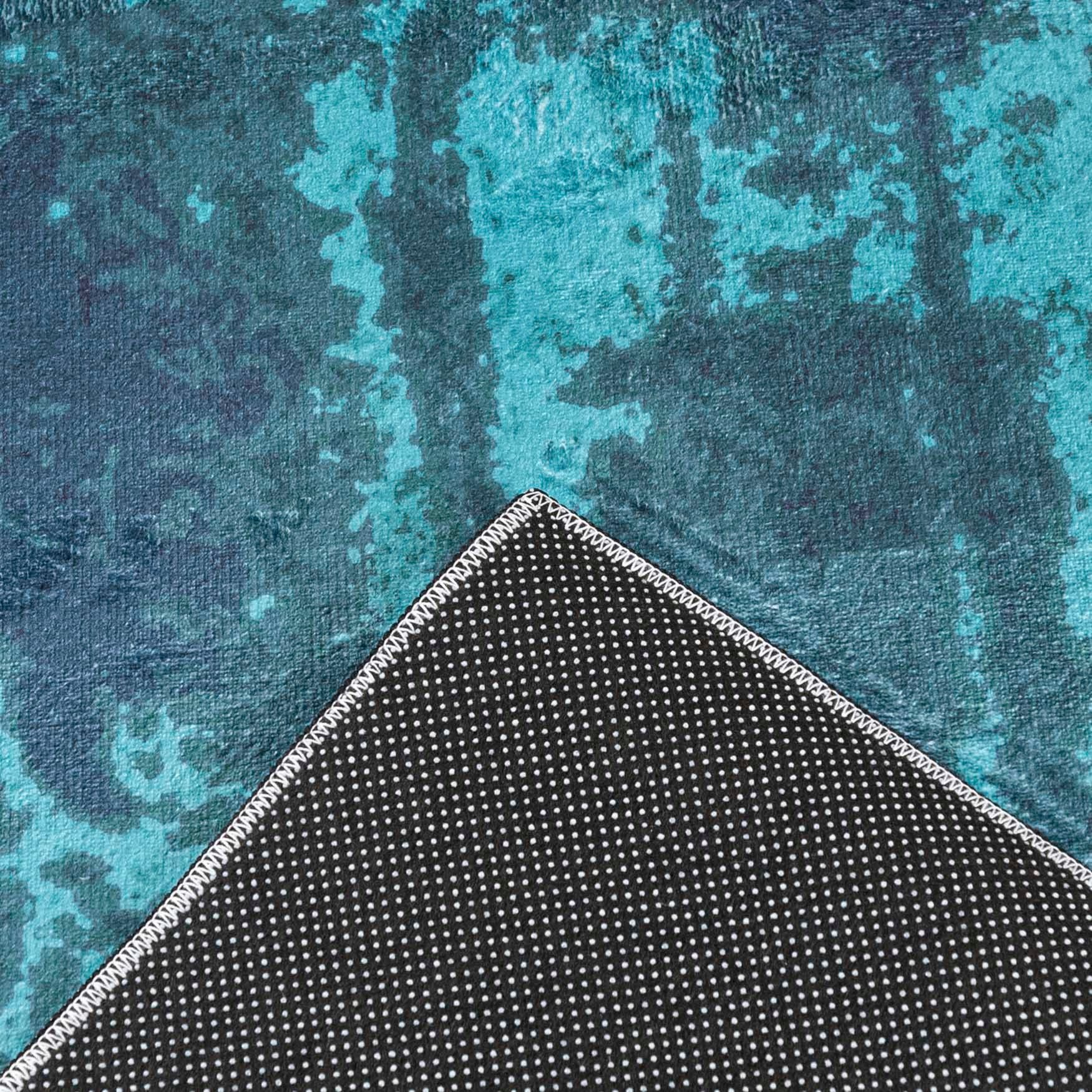 Mazovia Designteppich Modern Teppich Wohnzimmerteppich Abstrakt Grün, 120 x 170 cm, Fußbodenheizung, Allergiker geeignet, Rutschfest