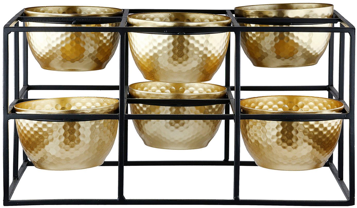 Casablanca by Gilde Teelichthalter 6er Teelichtleuchter Frame, H.14 cm (1 St)