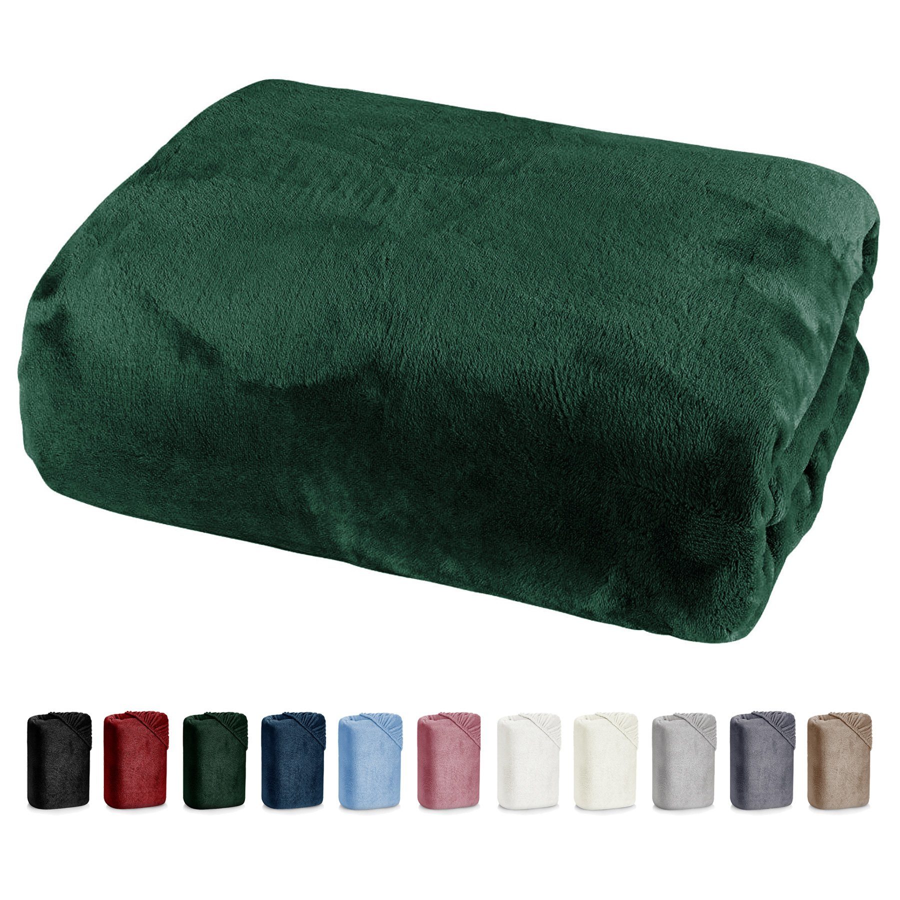 heimtexland Spannbettlaken Cashmere Touch Spannbetttuch Super Soft Bettlaken, Microfaser, Gummizug: rundum, kuschelig weich I Rundum-Gummizug I Matratzenhöhe bis 25 cm I