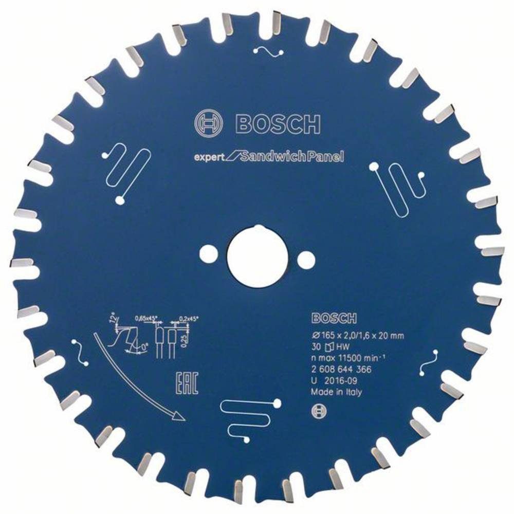 BOSCH Kreissägeblatt Kreissägeblatt165 x 20 x 2.0 mm, 30 2608644366