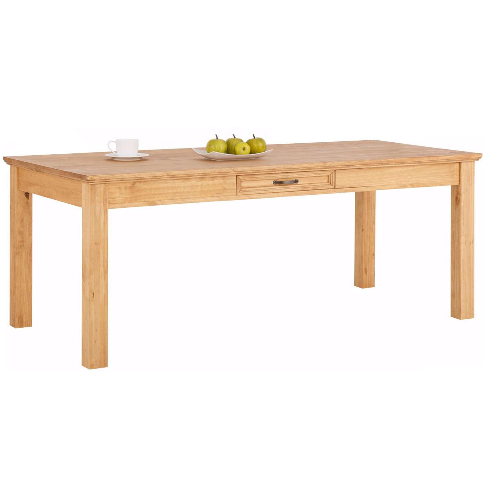 OTTO home Esstisch Selma, mit Schublade, aus massivem Kiefernholz, Breite 140 oder 180 cm