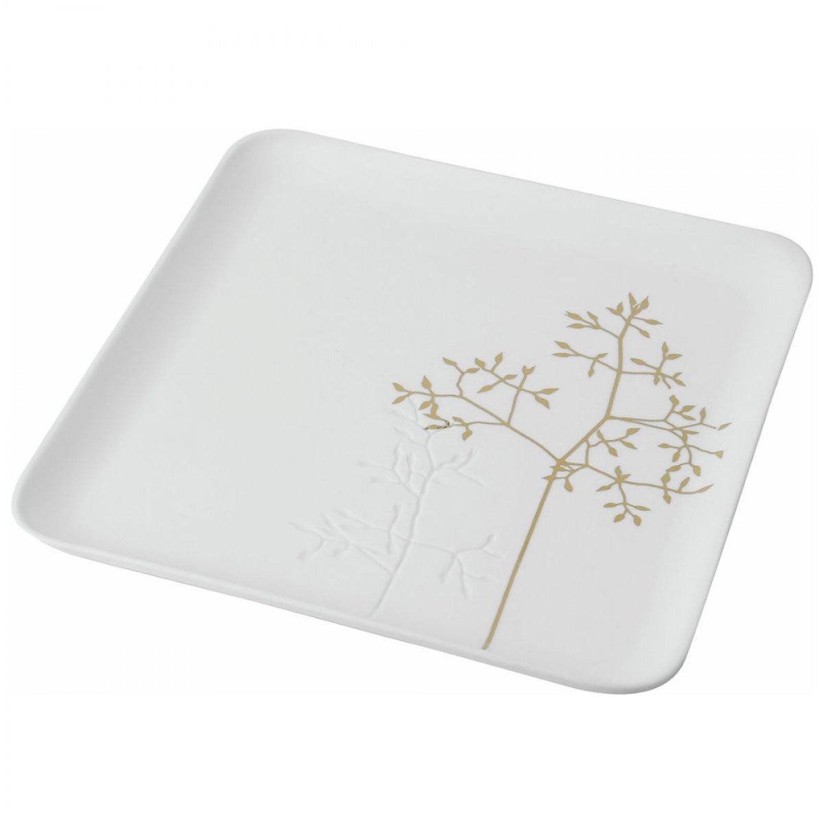 Räder Servierschale Design Schale Goldzweig (19,8x19,8x1,8cm)