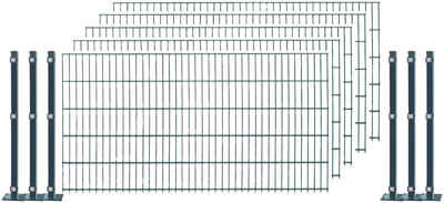 Arvotec Doppelstabmattenzaun EASY 103 zum Aufschrauben, (Set), Zaunhöhe 103 cm, Zaunlänge 2 - 60 m
