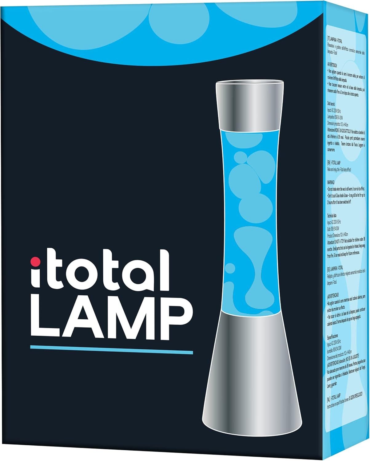I-TOTAL Lavalampe I-TOTAL® Lavalampe Magie Lavaspektakel Blue Liquid Silver Base – Bild 2 von 3
