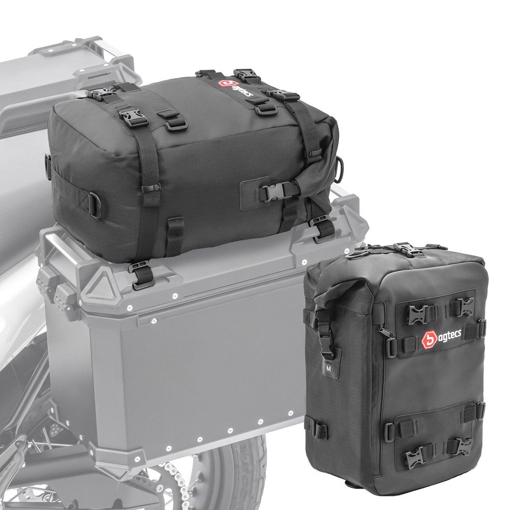 Bagtecs Schraube Alu Top Case 65 Liter + Set 2x Zusatztasche