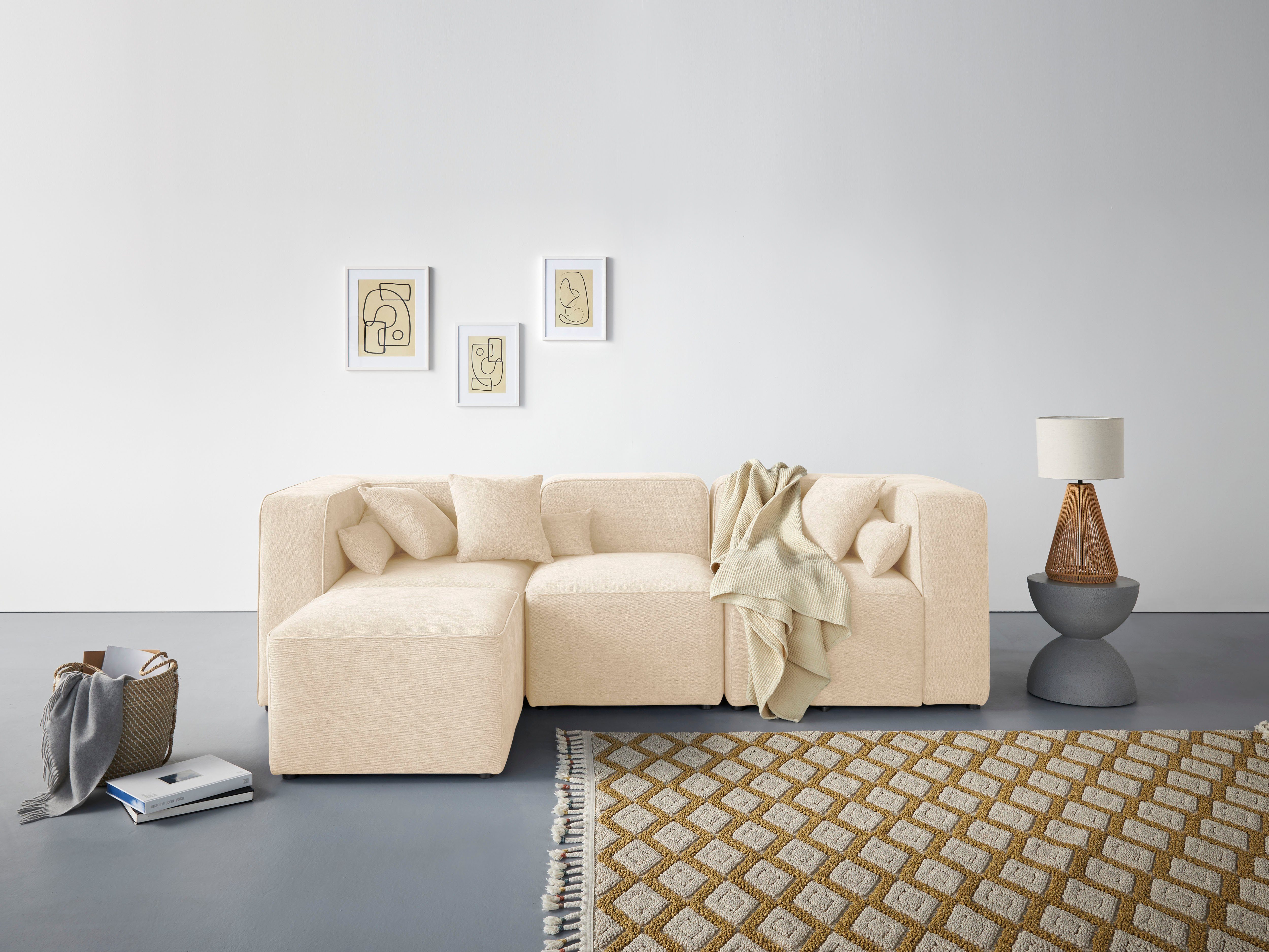 Home affaire 3-Sitzer Sundstrup L-Form, Modulserie, individuelle Zusammenstellung
