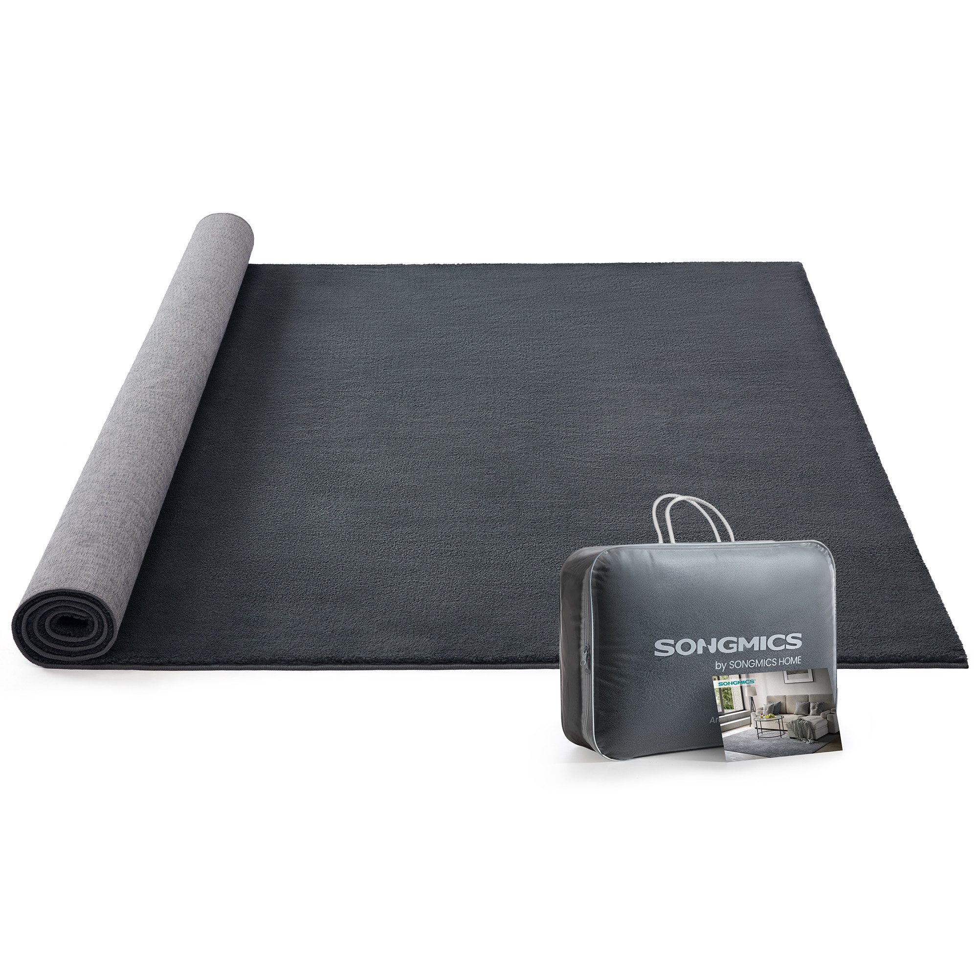 SONGMICS HOME Teppich, Rechteck, Wohnzimmerteppich, rutschfest, maschinenwa günstig online kaufen