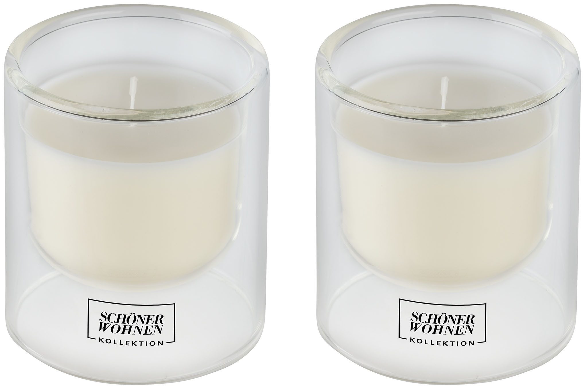 SCHÖNER WOHNEN-Kollektion Duftkerze »Lemongrass S« (2-tlg), im Glas, erfrischender Duft, Brenndauer 20 - 25 Stunden