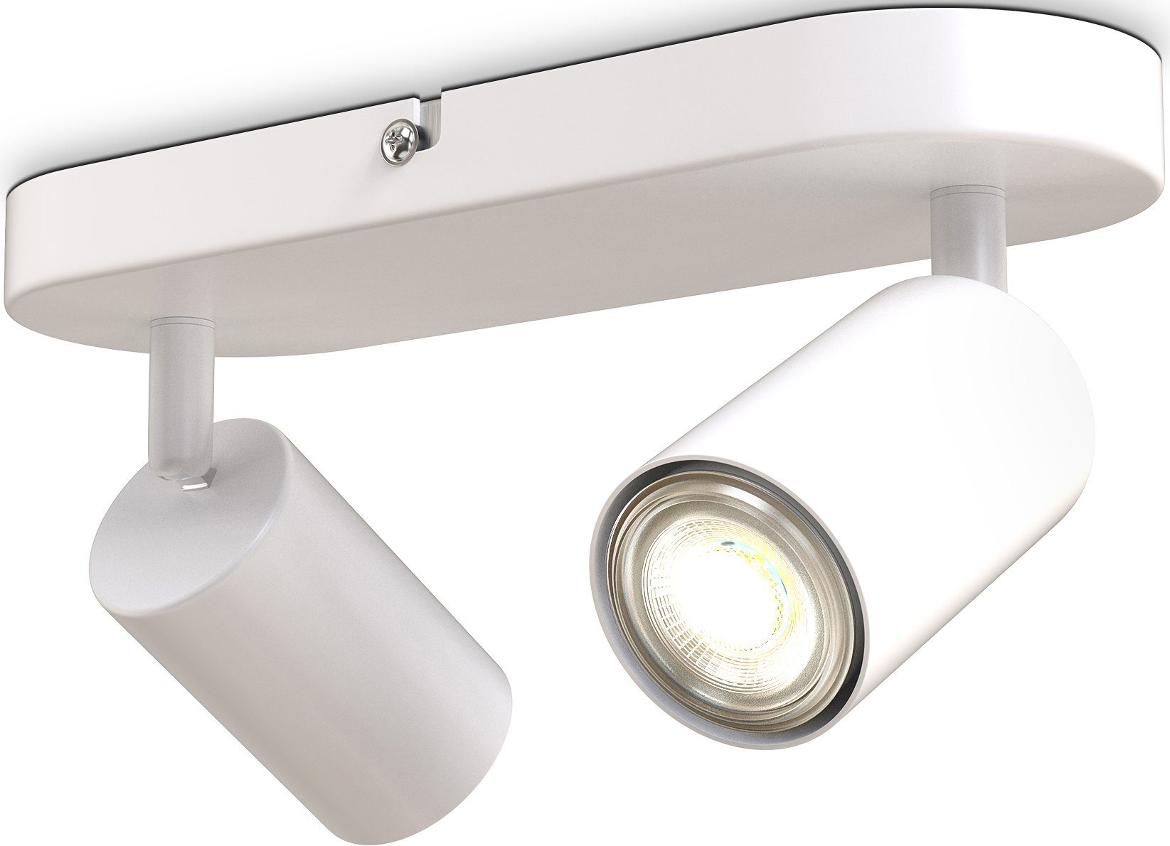 B.K.Licht Deckenspots, ohne Leuchtmittel, 2-flammige Spotlampe, schwenkbar, günstig online kaufen