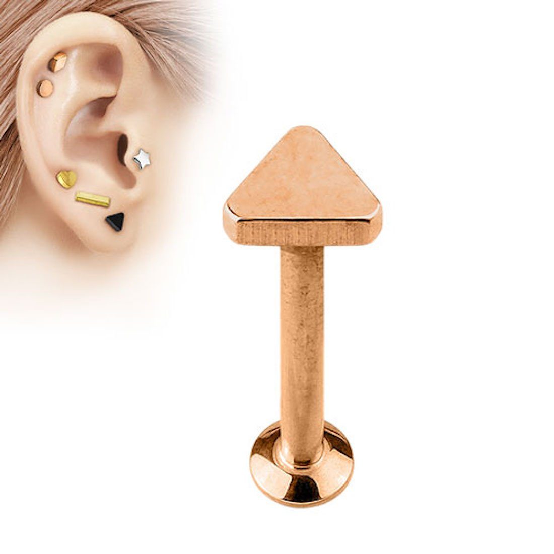 Taffstyle Piercing-Set Modernes Madonna Dreieck Viereck günstig online kaufen