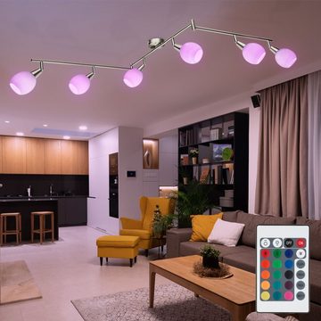 etc-shop LED Deckenspot, Leuchtmittel inklusive, Warmweiß, Farbwechsel, LED Deckenlampe Wohnzimmerleuchte dimmbar Fernbedienung Farbwechsel