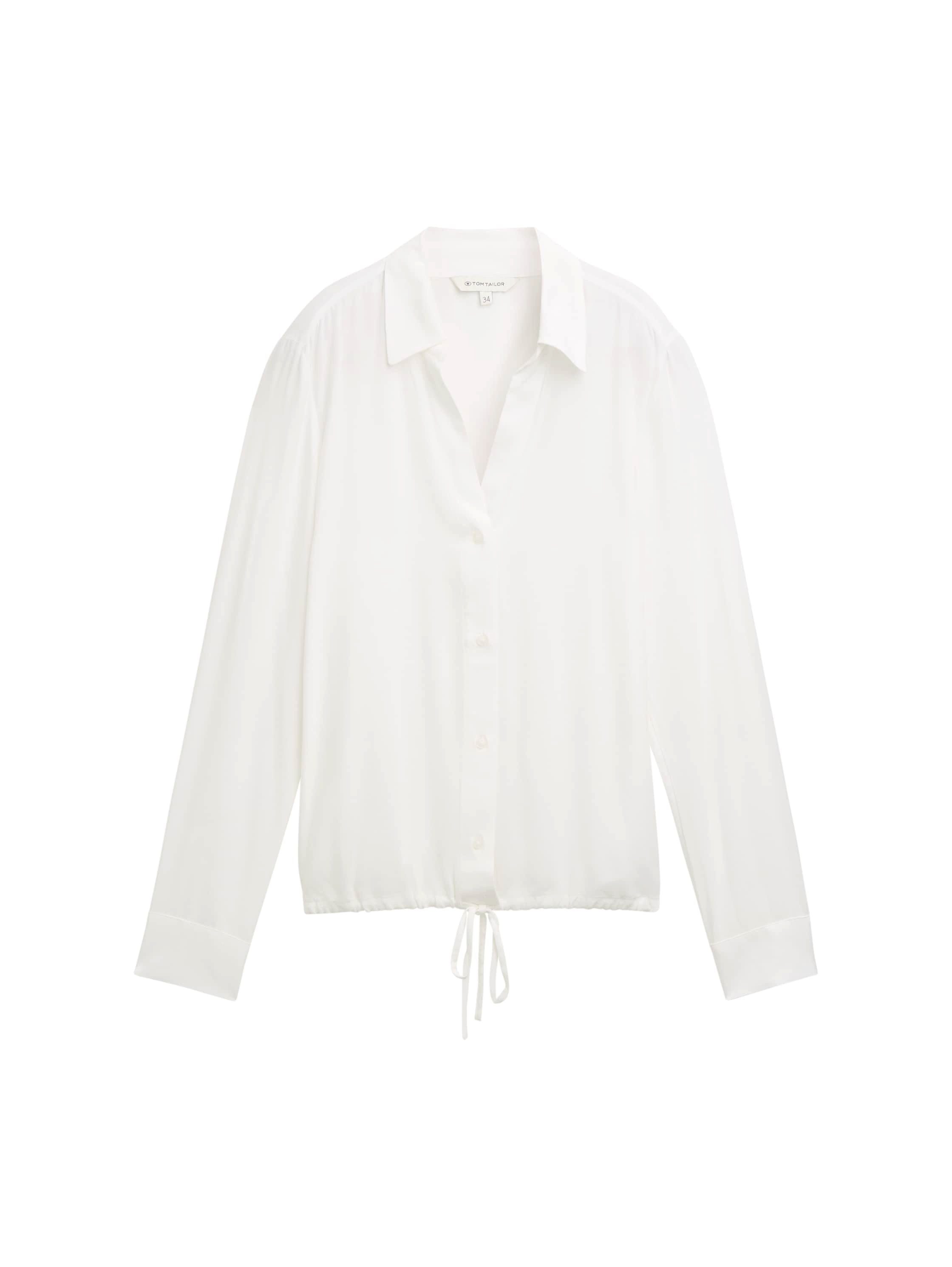 Langarmbluse Bluse mit Kordelzug