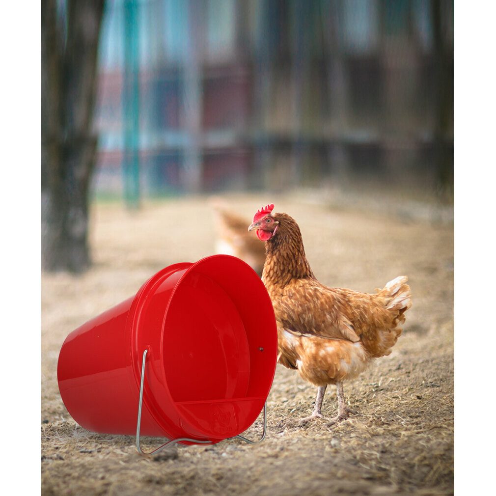 Vogeltränke Trinkeimer für Geflügel Kunststoff 6 L rot