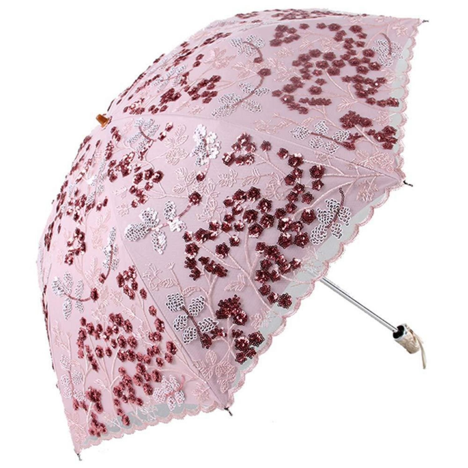LuxusKollektion Angelschirm Spitzensonnenschirm Rosa 33