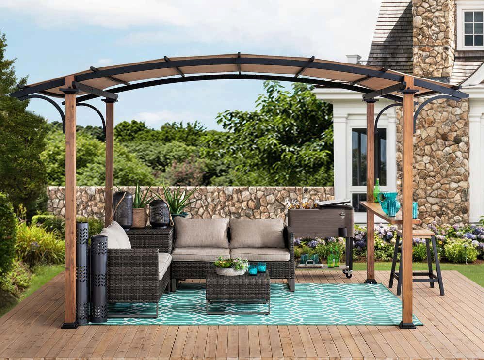 Sunjoy Terrassendach Sunjoy Pergola Skuta, BxT: 406x259 cm, in Pulverbeschichtet