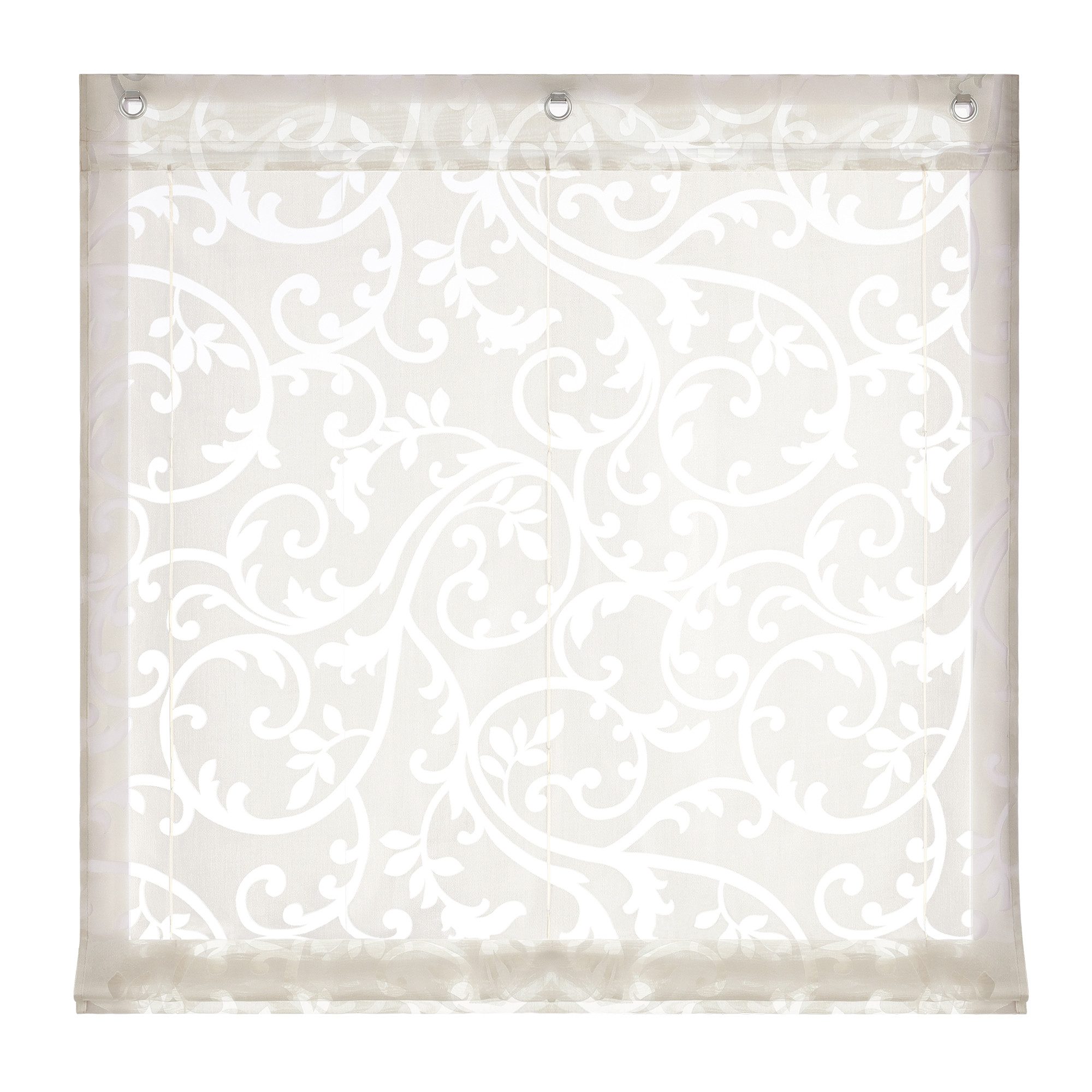 Joyswahl Raffrollo, mit Hakenaufhängung, Voile Ausbrenner, mit Reben günstig online kaufen