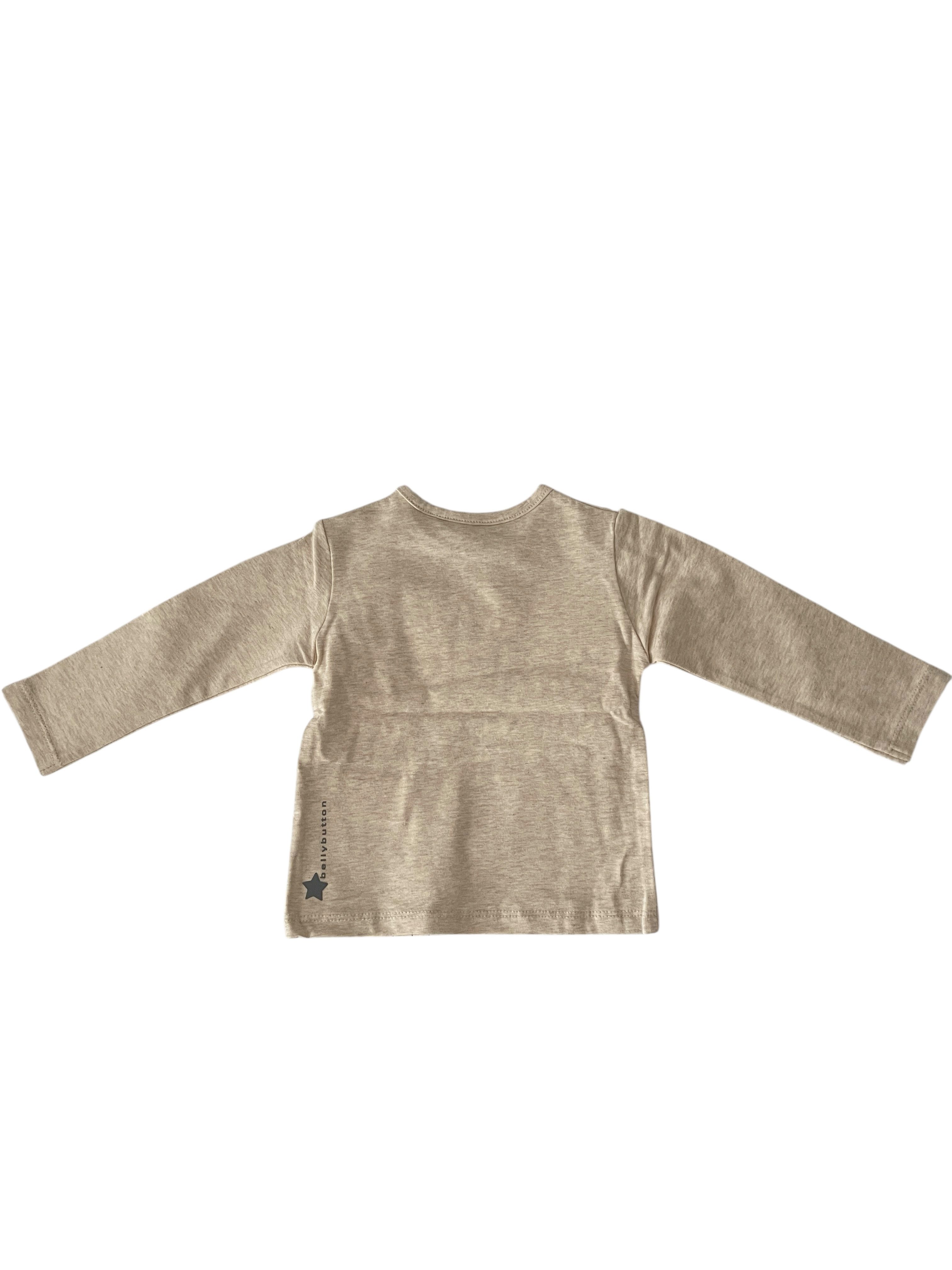 Bellybutton Langarmshirt Mini Girls (1-tlg) Bellybutton Langarmshirt Mini Girls – Brown Melange, Sterne-Print