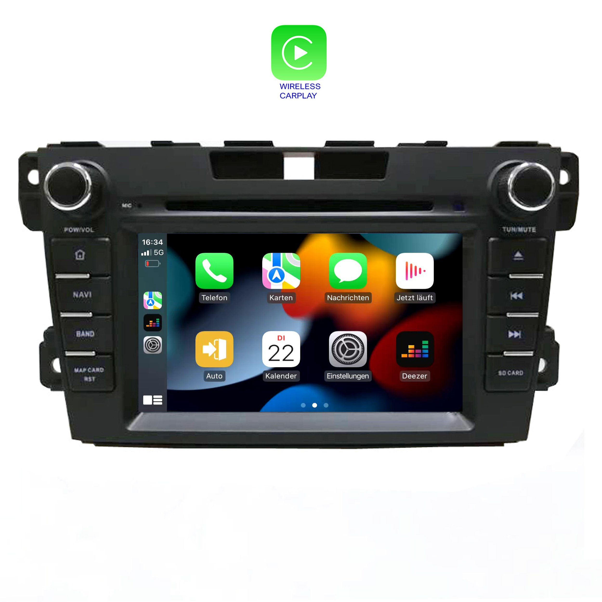 TAFFIO 1 DIN Universal 7 Touchscreen Android Autoradio CarPlay