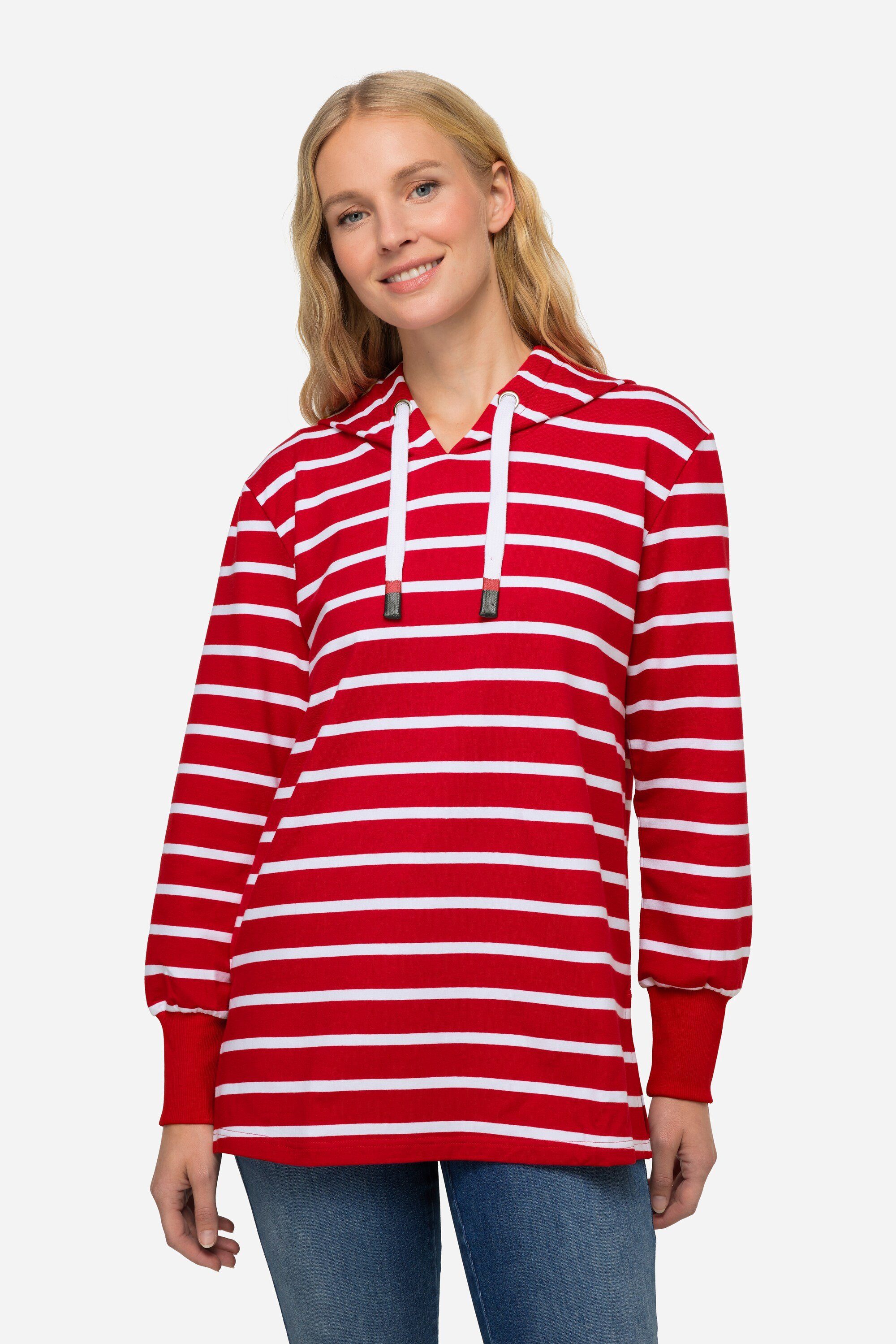 Sweatshirt Hoodie oversized Ringel-Sweat