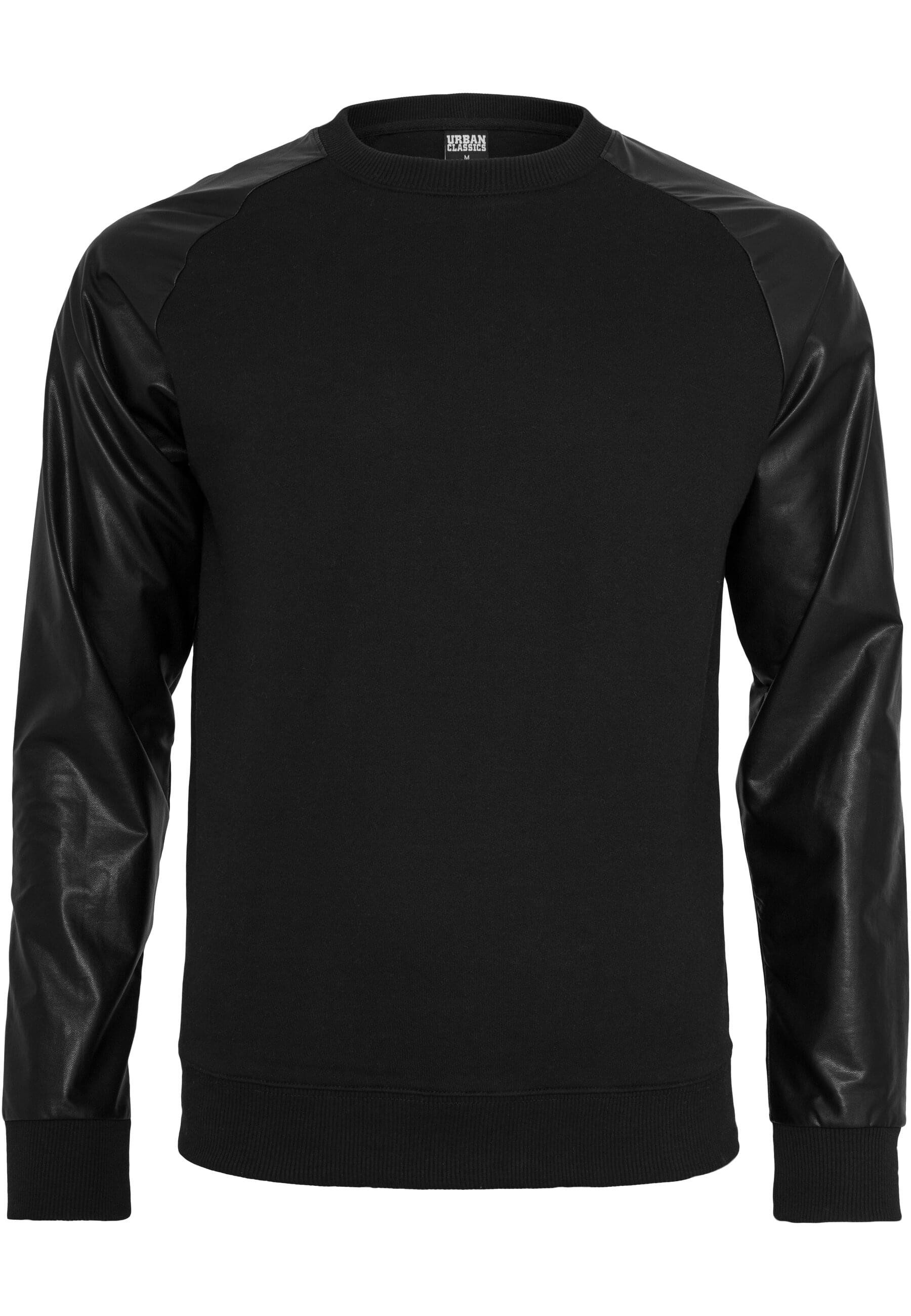 Rundhalspullover Urban Classics Herren Raglan Leather Imitation Crew
