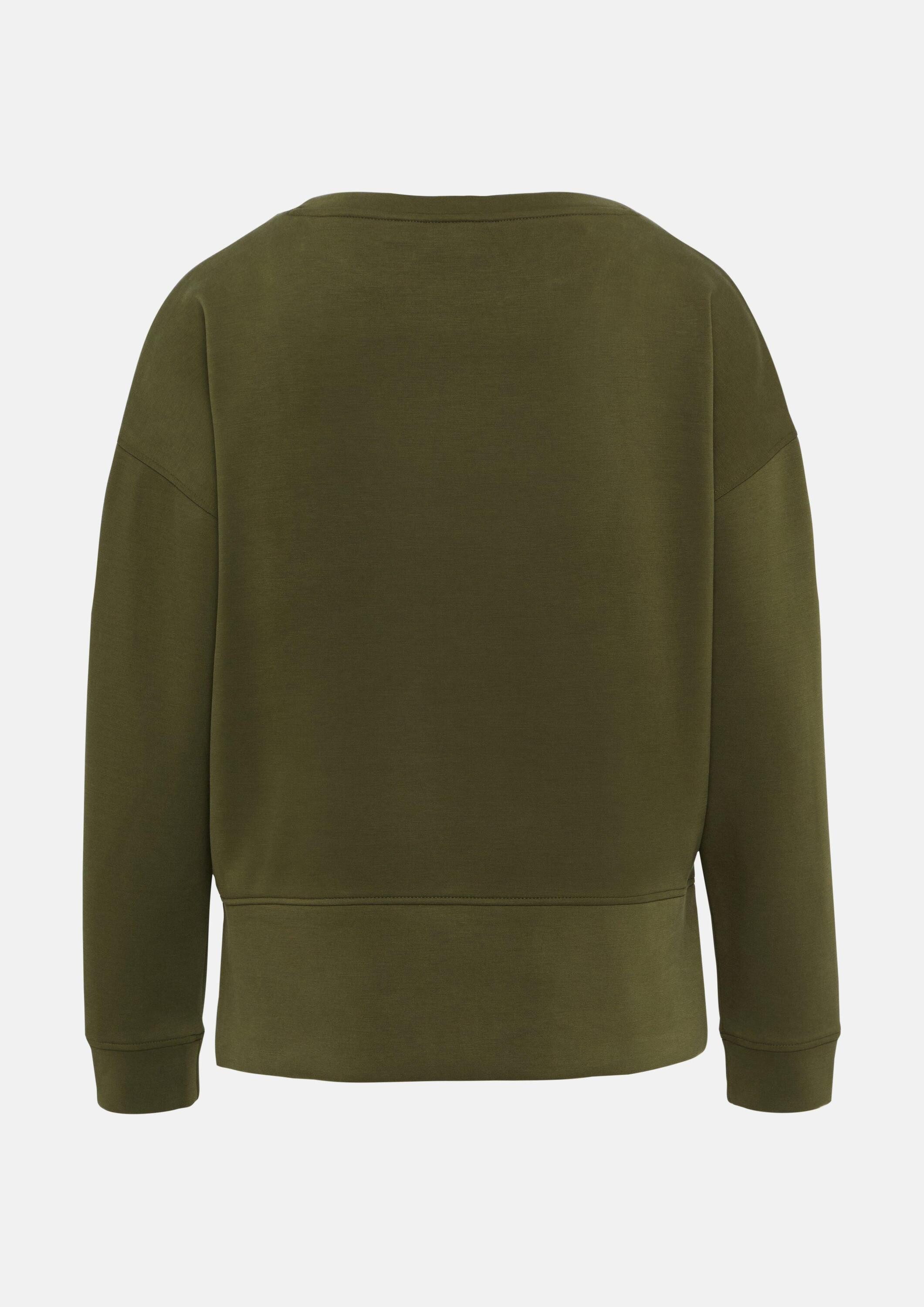 comma Sweatshirt Sweatshirt Weiches Sweatshirt mit seitlichen Schlitzen günstig online kaufen